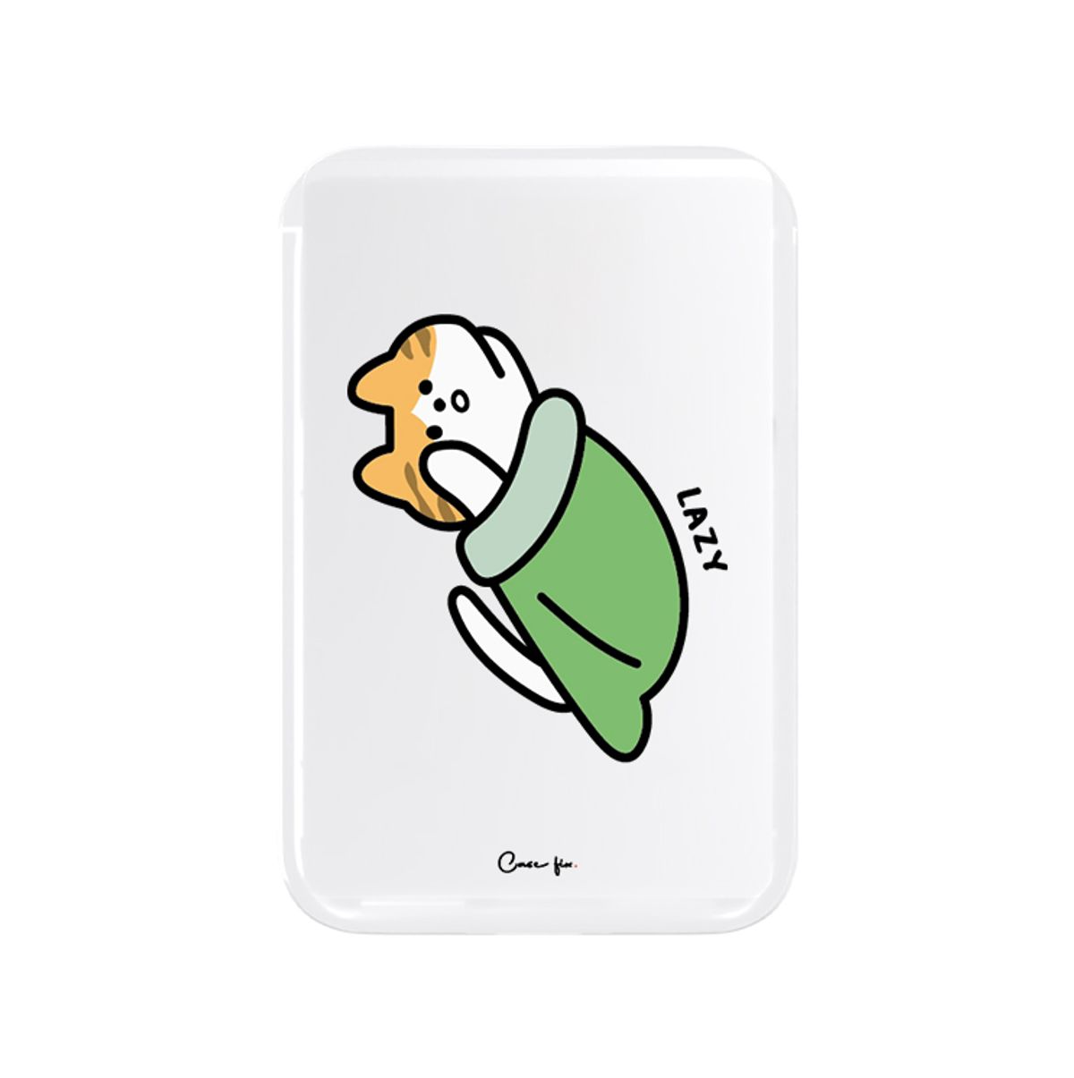 케이스픽스(CASEFIX) 세상을구하는고양이 투명 맥세이프 슬라이드 카드지갑