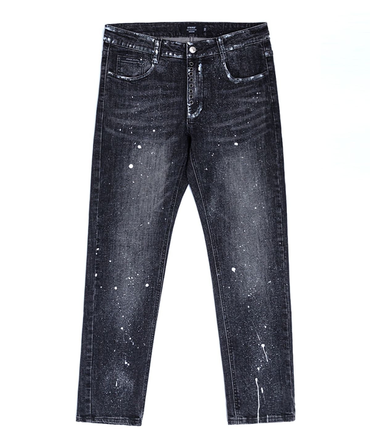 스트라이크(STRIKE) Abstract Splatter Slim Jeans
