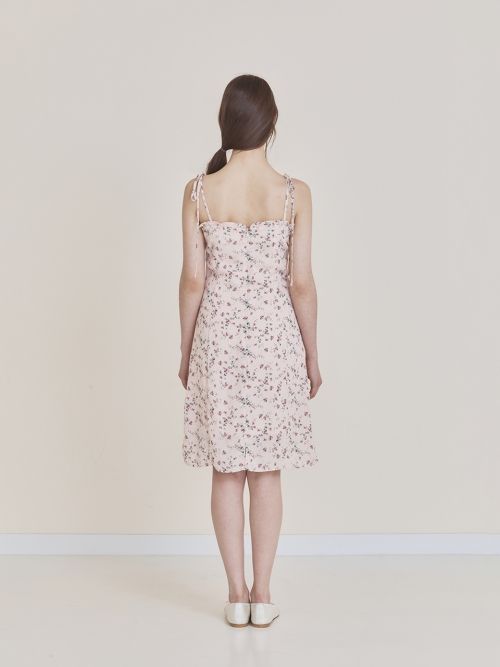 MUSINSA公式 | NOT YOUR ROSE Frill Midi Dress (Pink)