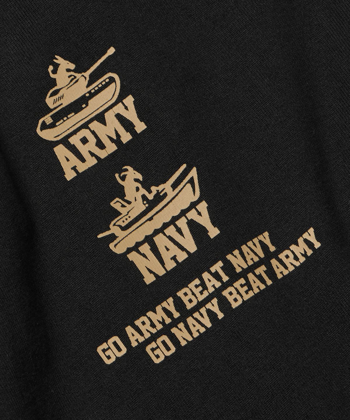 프리즘웍스(FRIZMWORKS) ARMY-NAVY GAME L/S TEE _ BLACK