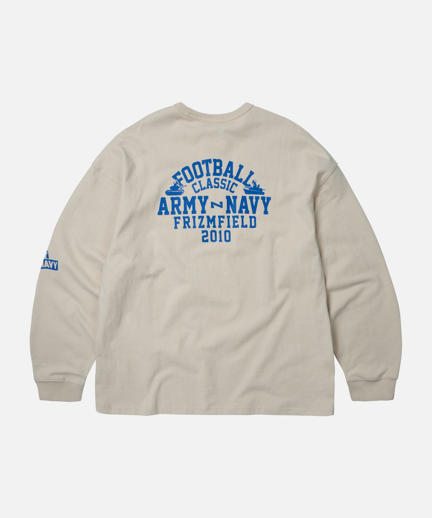 MUSINSA FRIZMWORKS ARMY-NAVY GAME L/S TEE LINEN