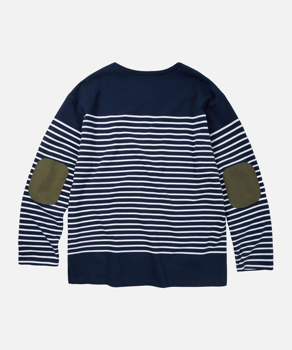 프리즘웍스(FRIZMWORKS) PATCH STRIPE BOAT NECK 004 _ NAVY