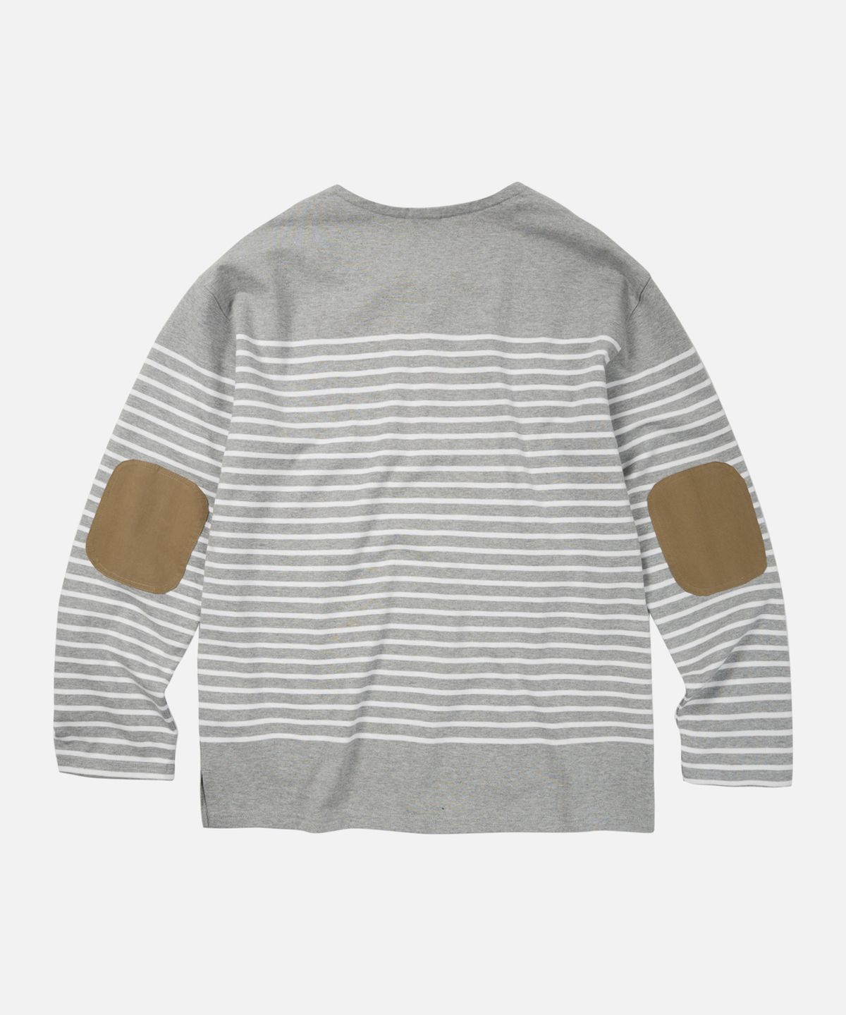 프리즘웍스(FRIZMWORKS) PATCH STRIPE BOAT NECK 004 _ GRAY