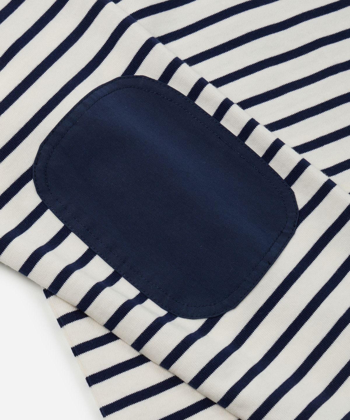 프리즘웍스(FRIZMWORKS) PATCH STRIPE BOAT NECK 004 _ IVORY