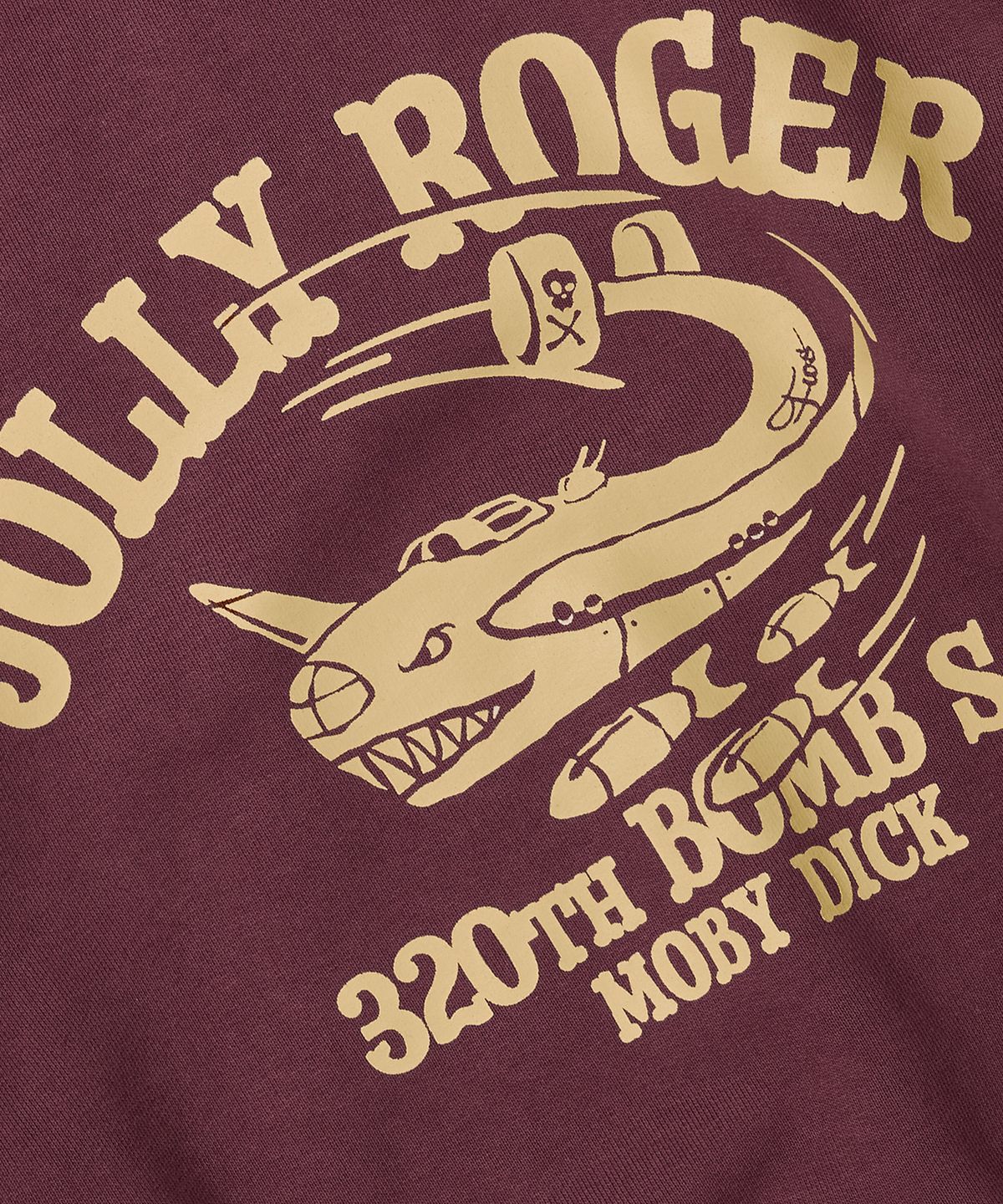 프리즘웍스(FRIZMWORKS) JOLLY ROGER MOBYDICK SWEATSHIRT _ BURGUNDY