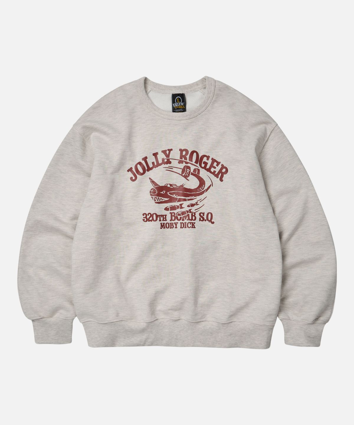 프리즘웍스(FRIZMWORKS) JOLLY ROGER MOBYDICK SWEATSHIRT _ OATMEAL