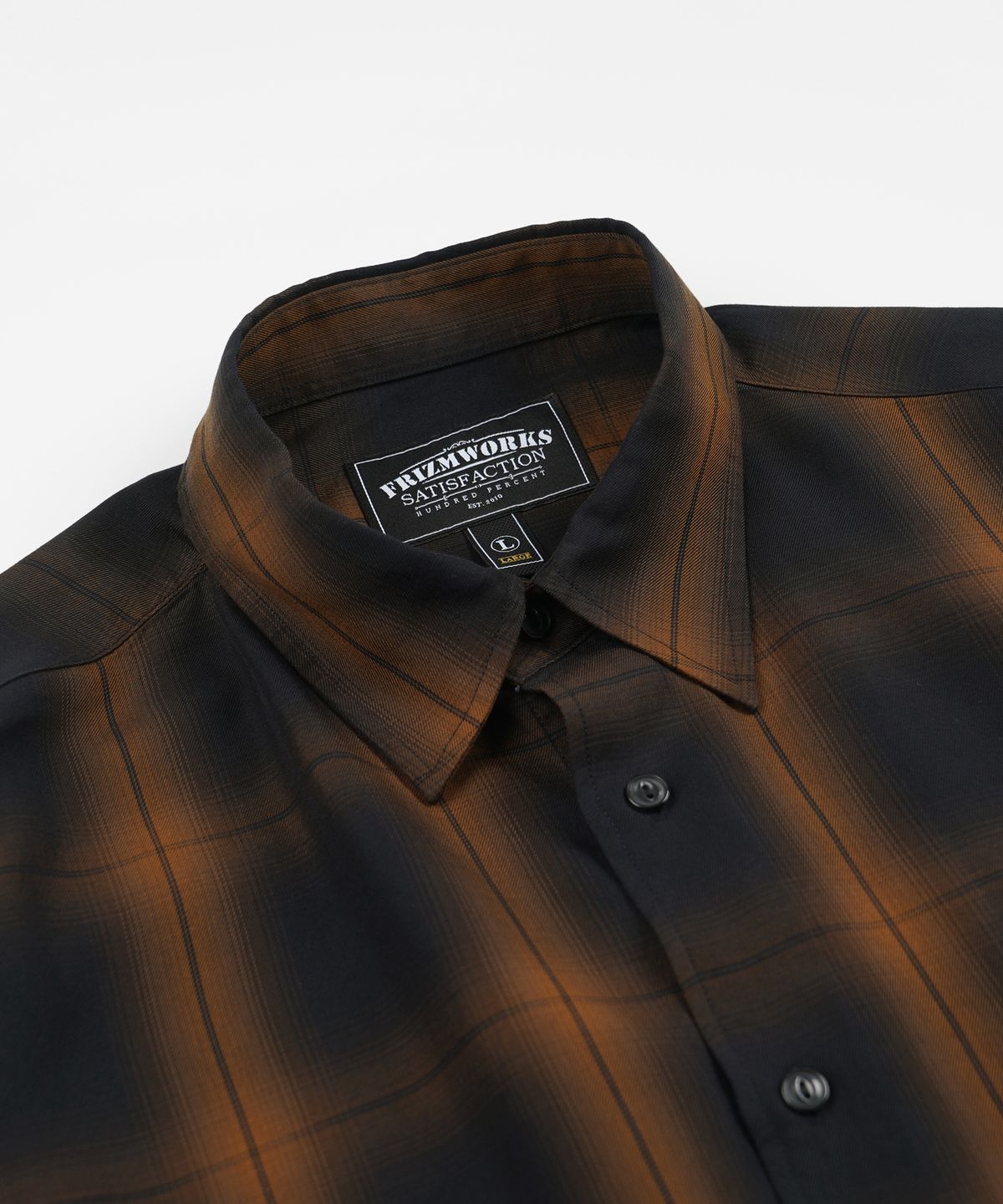 프리즘웍스(FRIZMWORKS) LYOCELL CHECK RELAXED SHIRT _ BLACK
