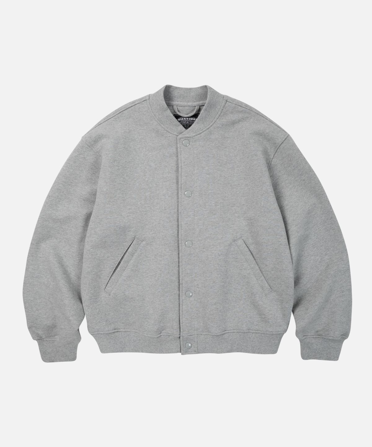 프리즘웍스(FRIZMWORKS) SWEAT VARSITY JACKET _ GRAY