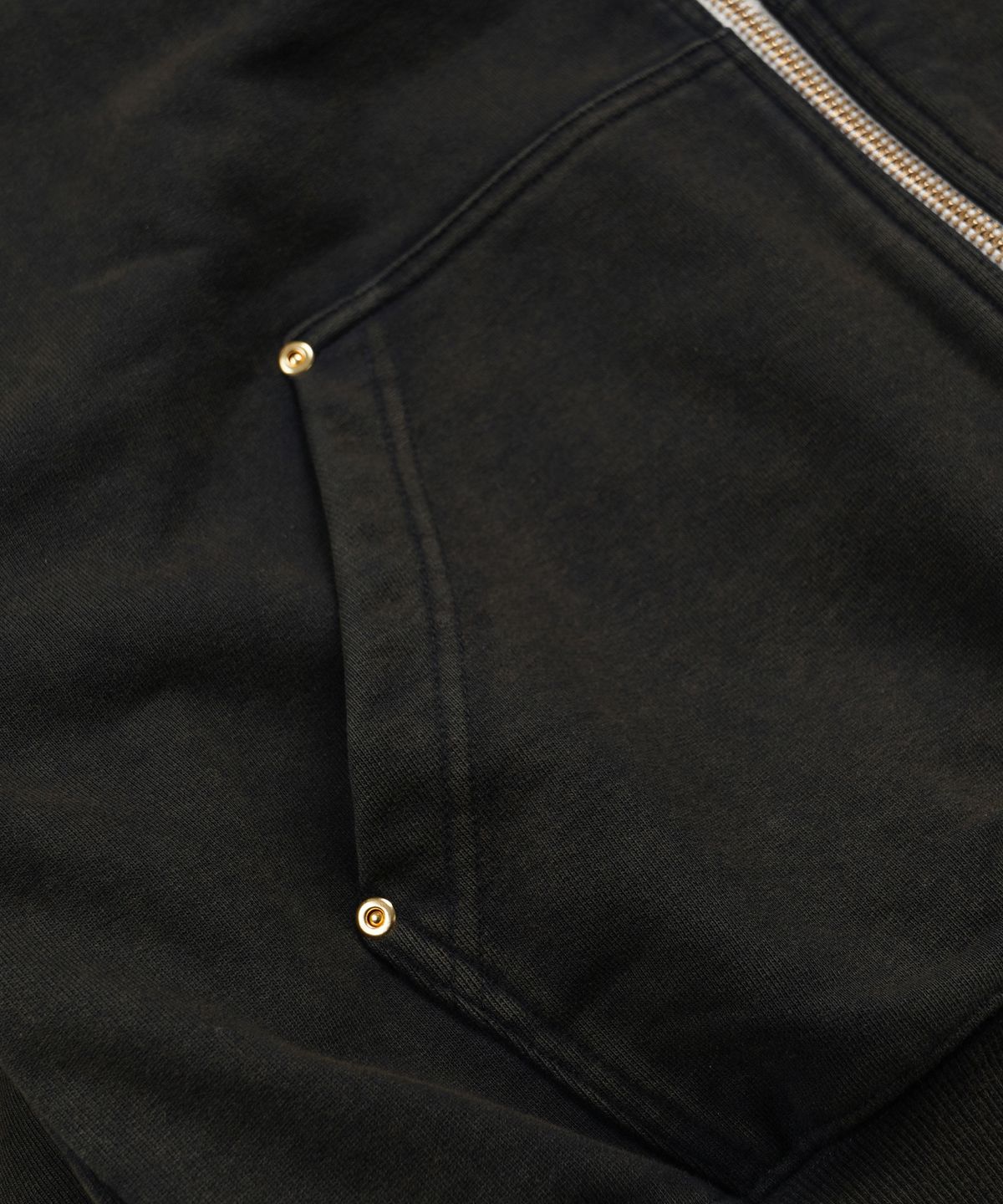 프리즘웍스(FRIZMWORKS) VINTAGE DYEING HOOD ZIP UP PARKA _ BLACK BROWN