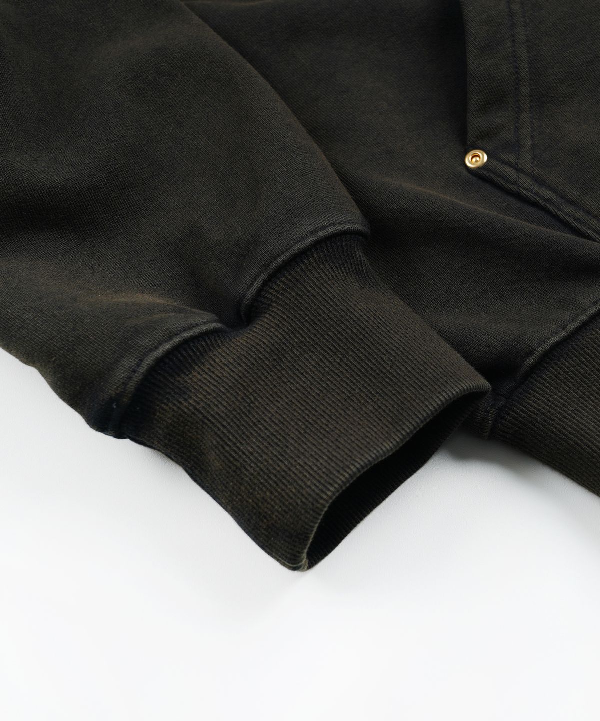 프리즘웍스(FRIZMWORKS) VINTAGE DYEING HOOD ZIP UP PARKA _ BLACK BROWN