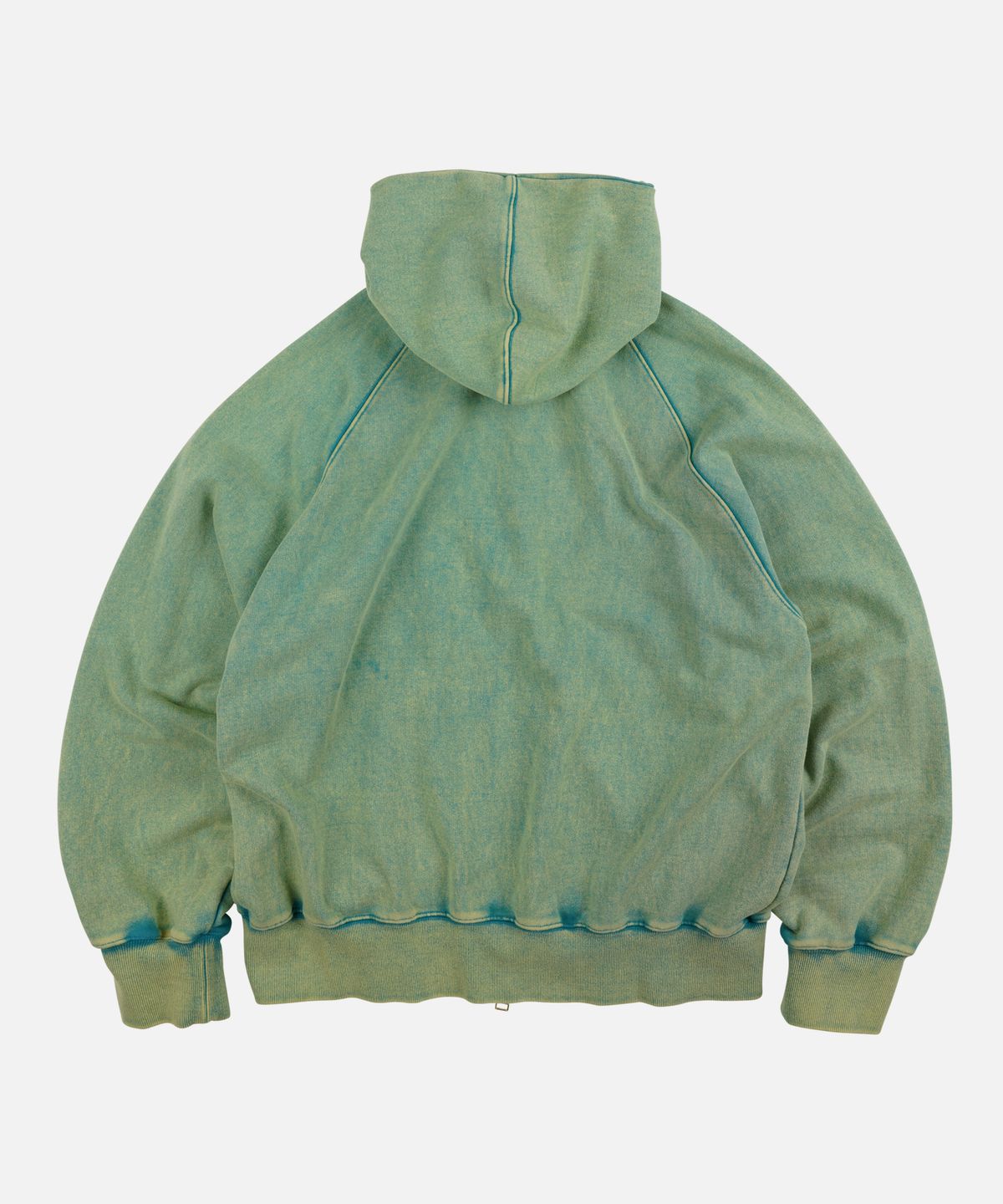 프리즘웍스(FRIZMWORKS) VINTAGE DYEING HOOD ZIP UP PARKA _ TURQUOISE
