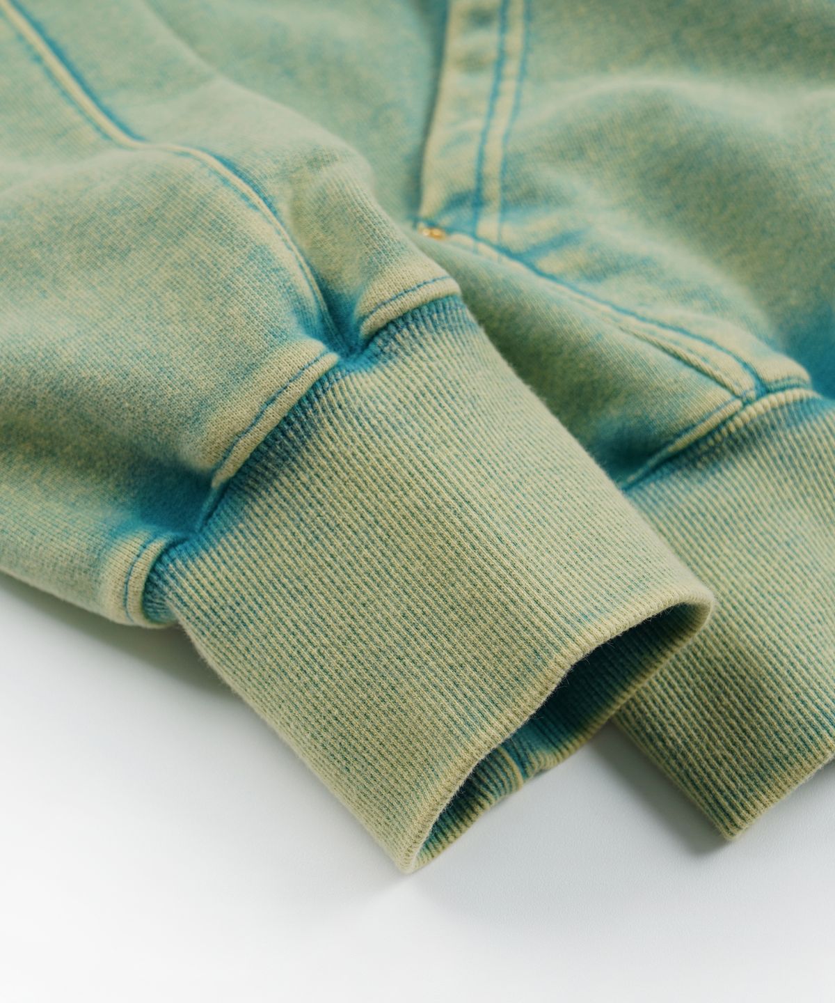 프리즘웍스(FRIZMWORKS) VINTAGE DYEING HOOD ZIP UP PARKA _ TURQUOISE