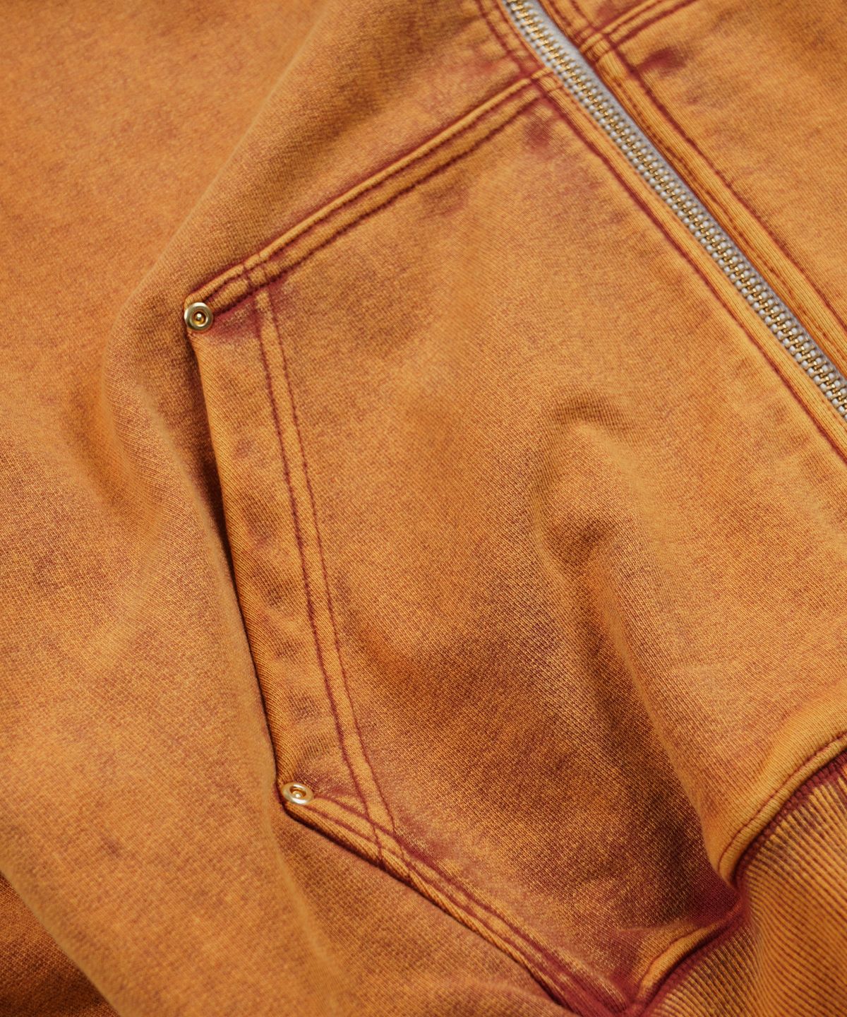 프리즘웍스(FRIZMWORKS) VINTAGE DYEING HOOD ZIP UP PARKA _ SUNSET