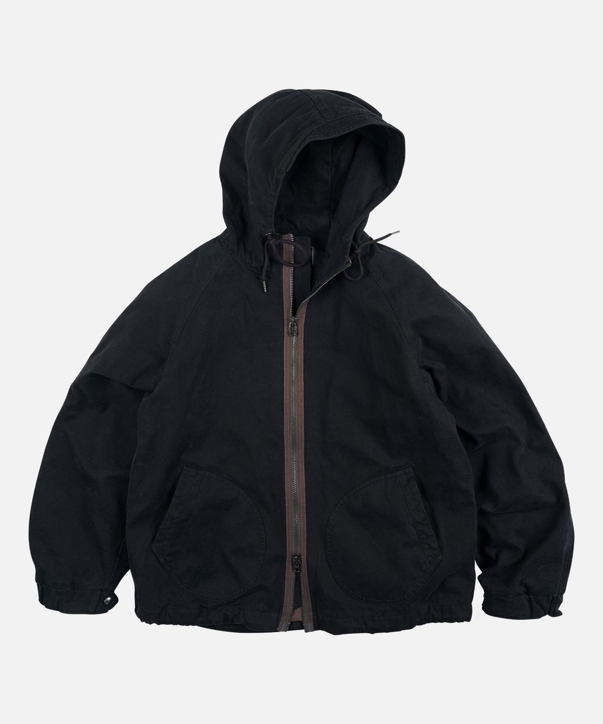 프리즘웍스(FRIZMWORKS) JUNGLE CLOTH DECK HOODED PARKA _ BLACK