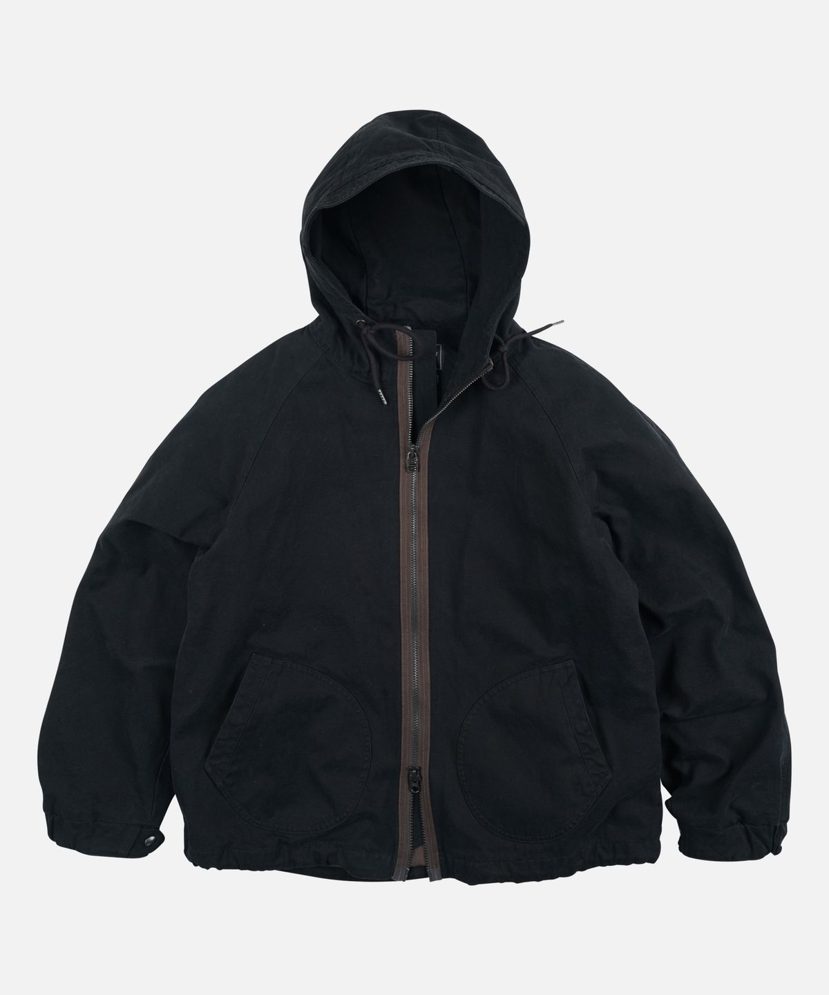 프리즘웍스(FRIZMWORKS) JUNGLE CLOTH DECK HOODED PARKA _ BLACK