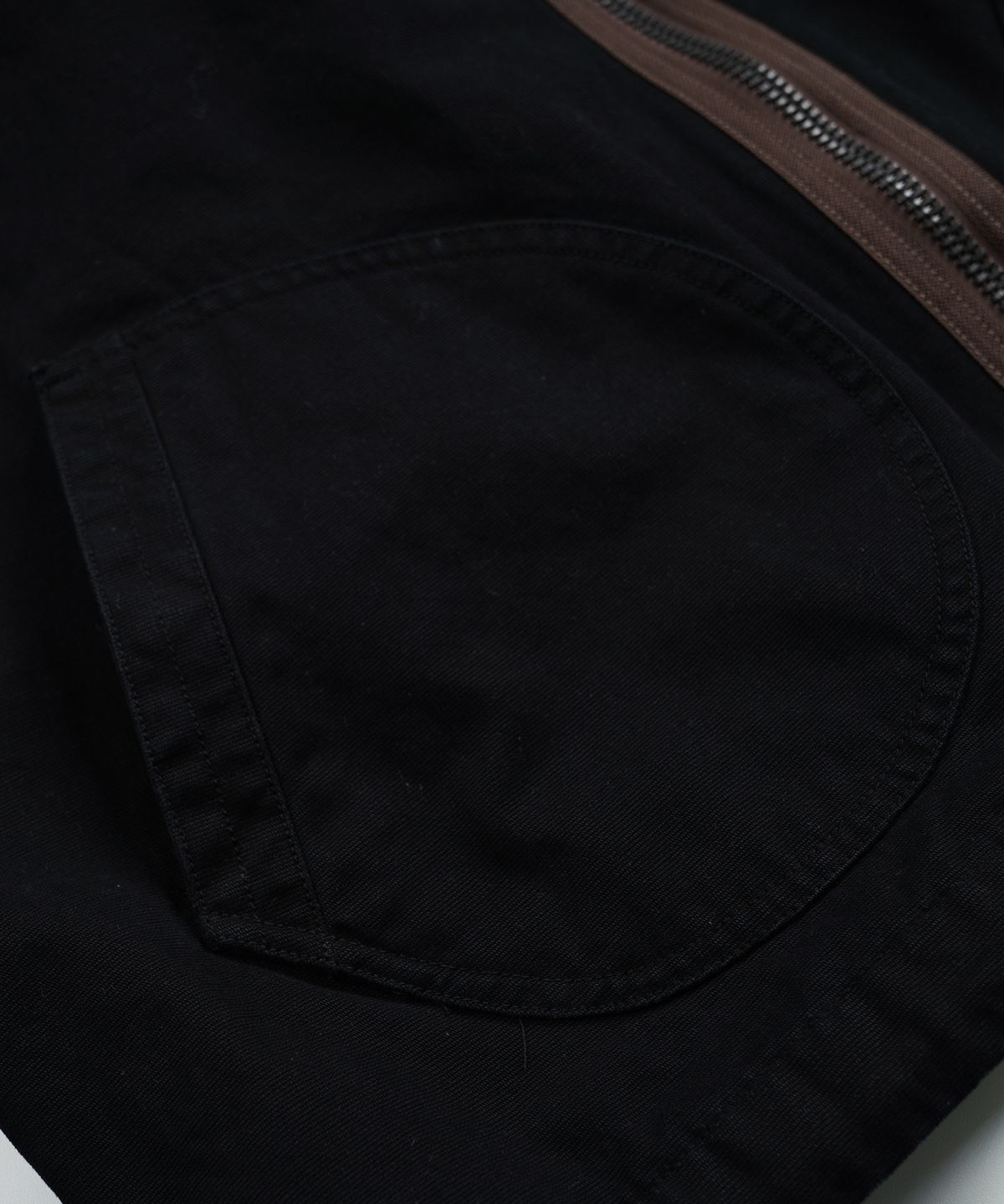 프리즘웍스(FRIZMWORKS) JUNGLE CLOTH DECK HOODED PARKA _ BLACK