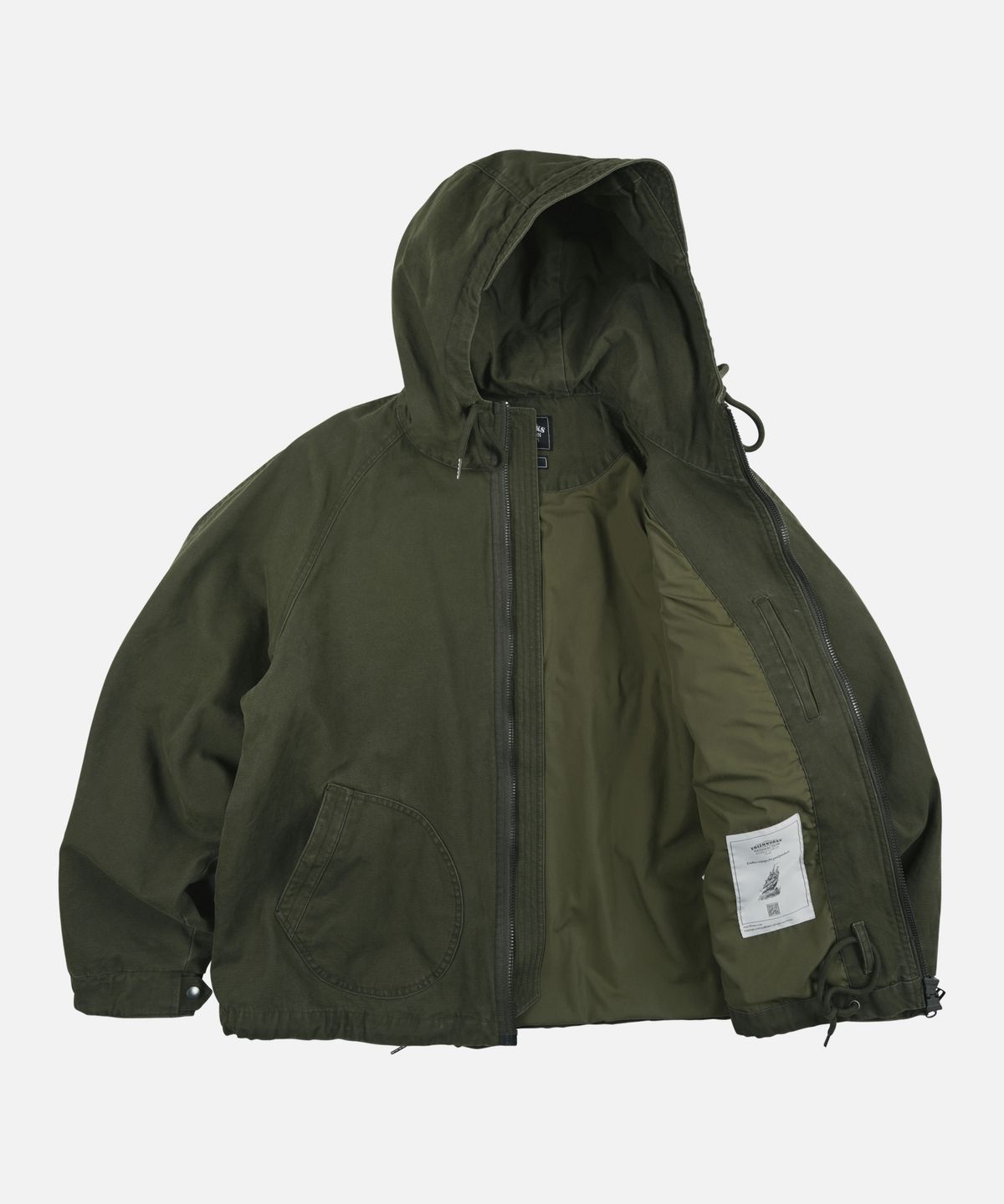 프리즘웍스(FRIZMWORKS) JUNGLE CLOTH DECK HOODED PARKA _ OLIVE