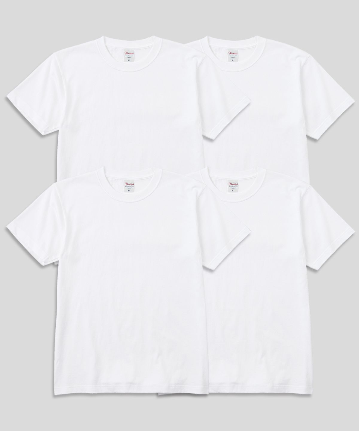 프린트스타(PRINTSTAR) [4PACK] 14수 7.4oz 헤비웨이트 라운드 오버핏 무지 반팔 티셔츠