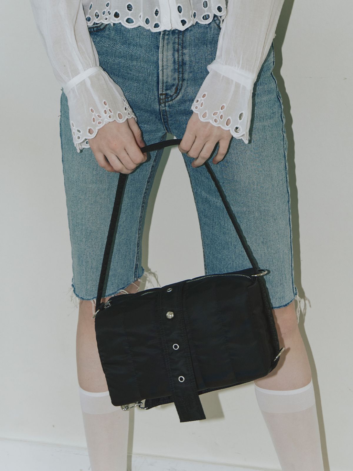 메종크렘(MAISON CREME) Eternity Box Bag M_Black