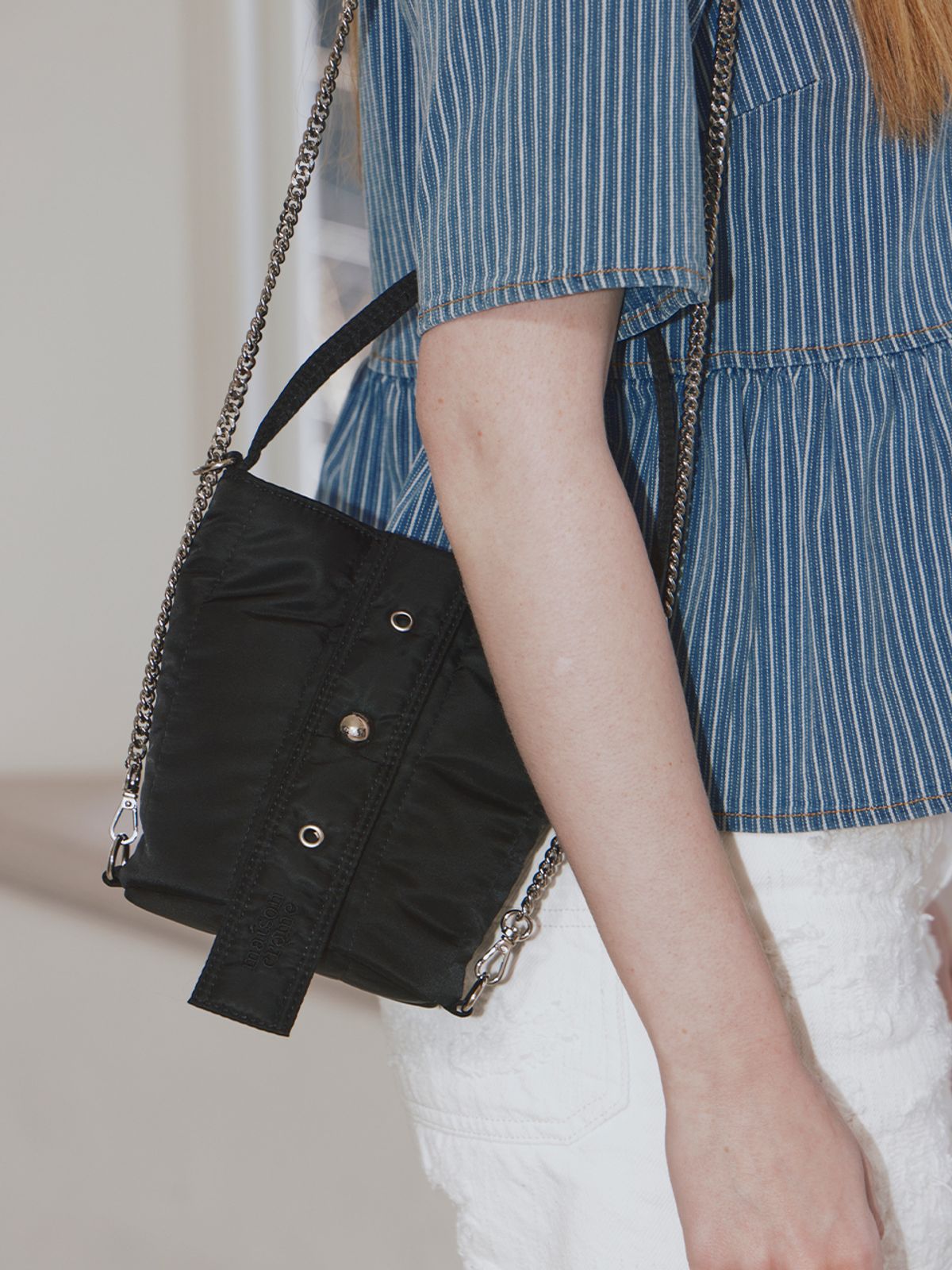 메종크렘(MAISON CREME) Eternity Bucket Bag S_ Black