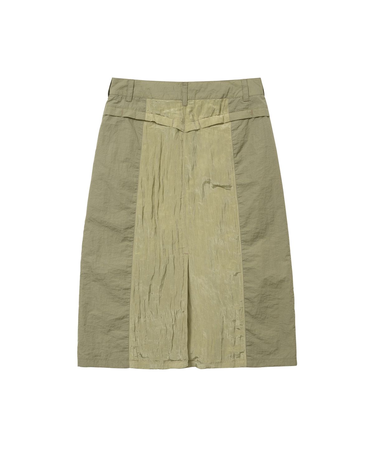 웰빙익스프레스(WELLBEING EXPRESS) Wrinkle Nylon Skirt Khaki