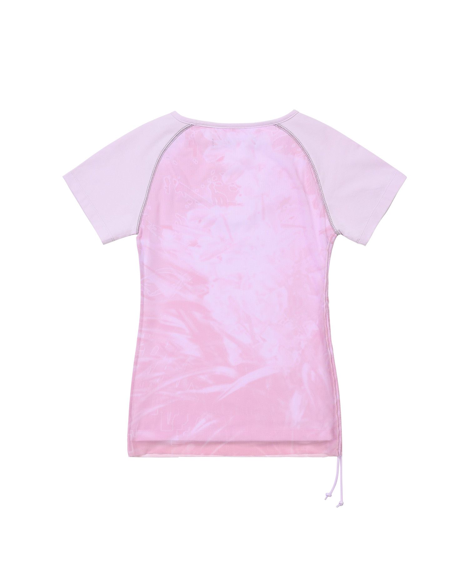 MUSINSA公式 | WELLBEING EXPRESS Printed Mesh Top Pink