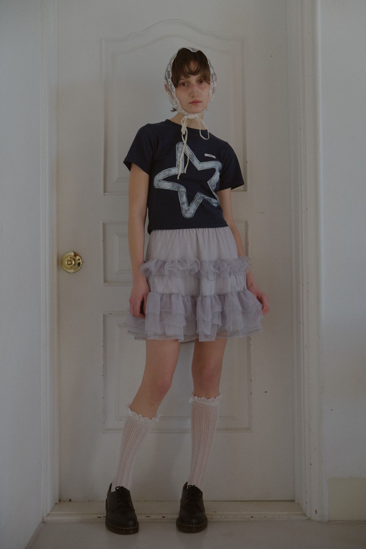 레터리(LETERIE) STAR PRINTIED T-SHIRT_NAVY