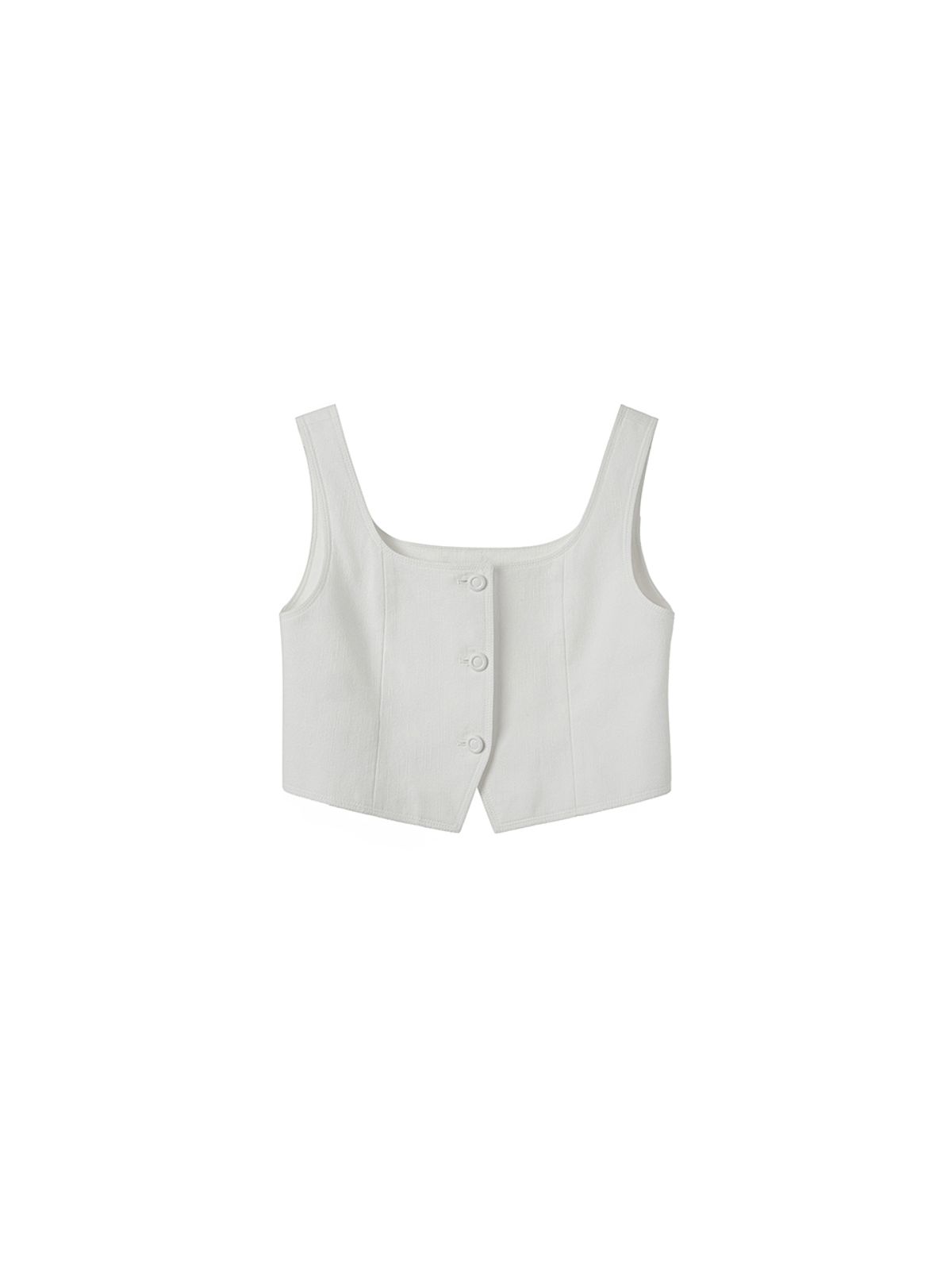 오더먼트 바이 보카바카(OTHEMENT BY VOCAVACA) OTHEMENT Square Neck Three Button Vest VC2512VT201M_2color