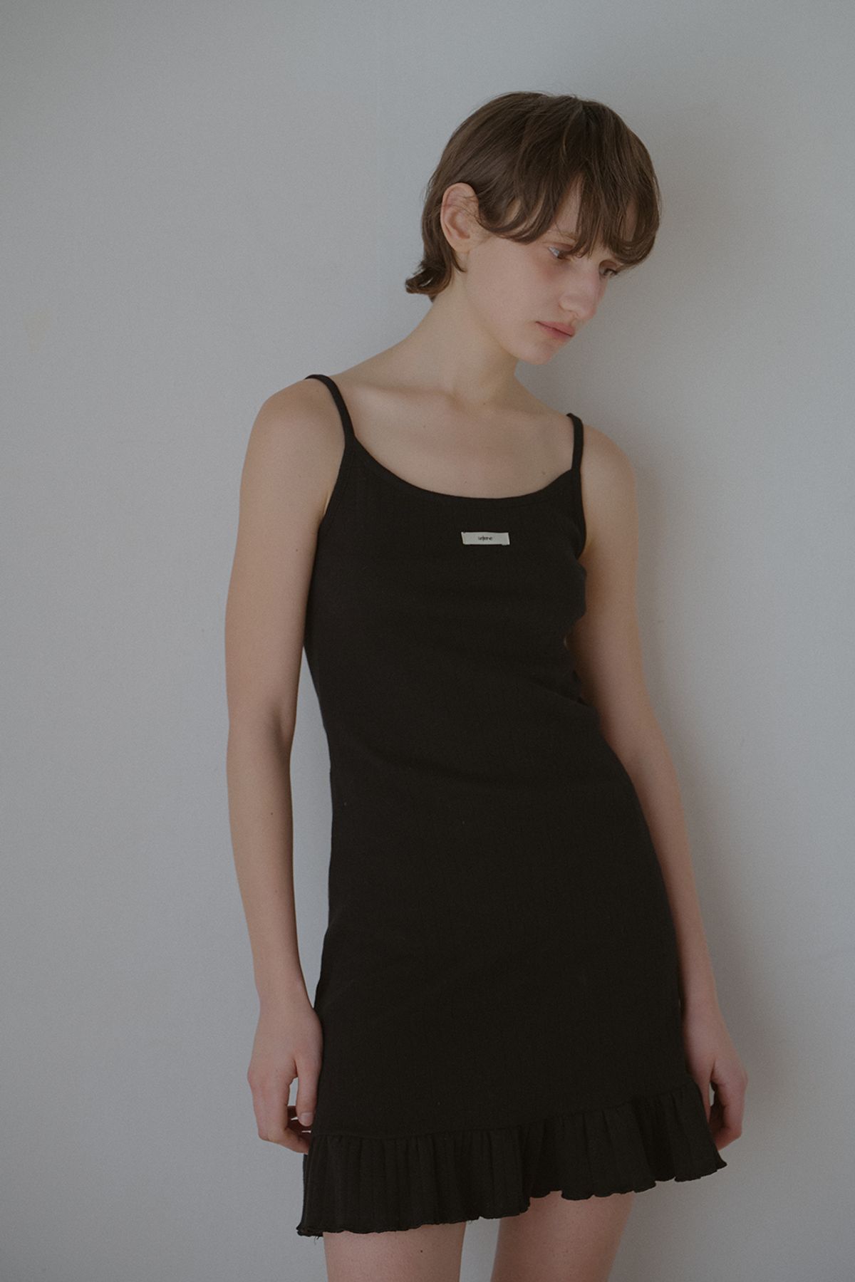 레터리(LETERIE) FLOWER FRILL DRESS_BLACK