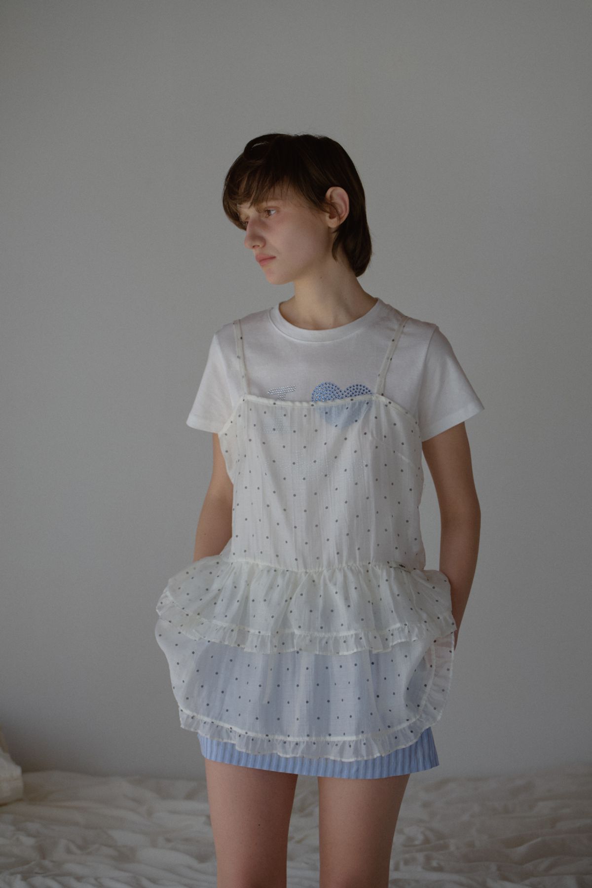 레터리(LETERIE) CANCAN LAYERED ONEPIECE_DOT IVORY