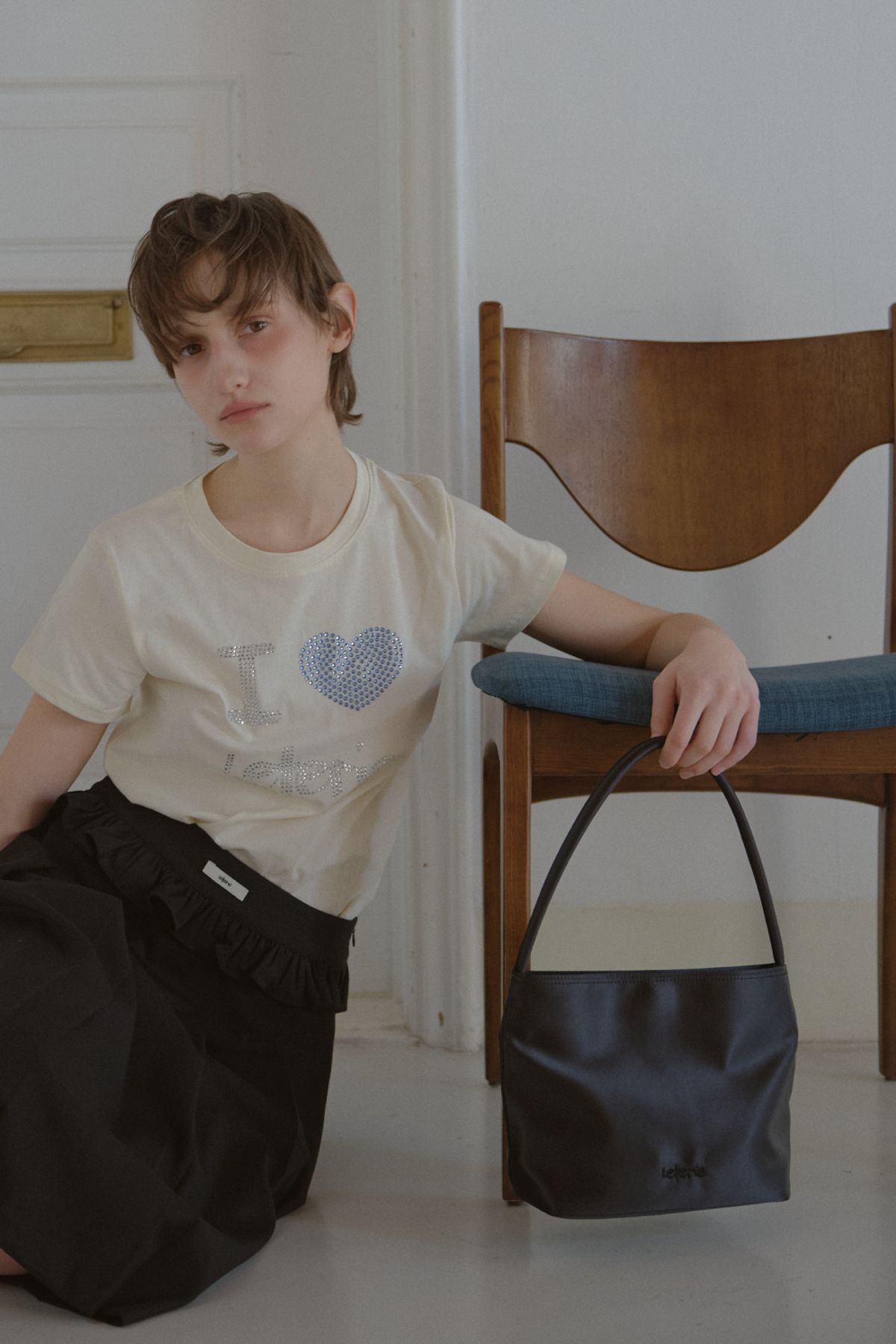 레터리(LETERIE) LETERIE LOGO EMBROIDERY TOTE BAG_BLACK