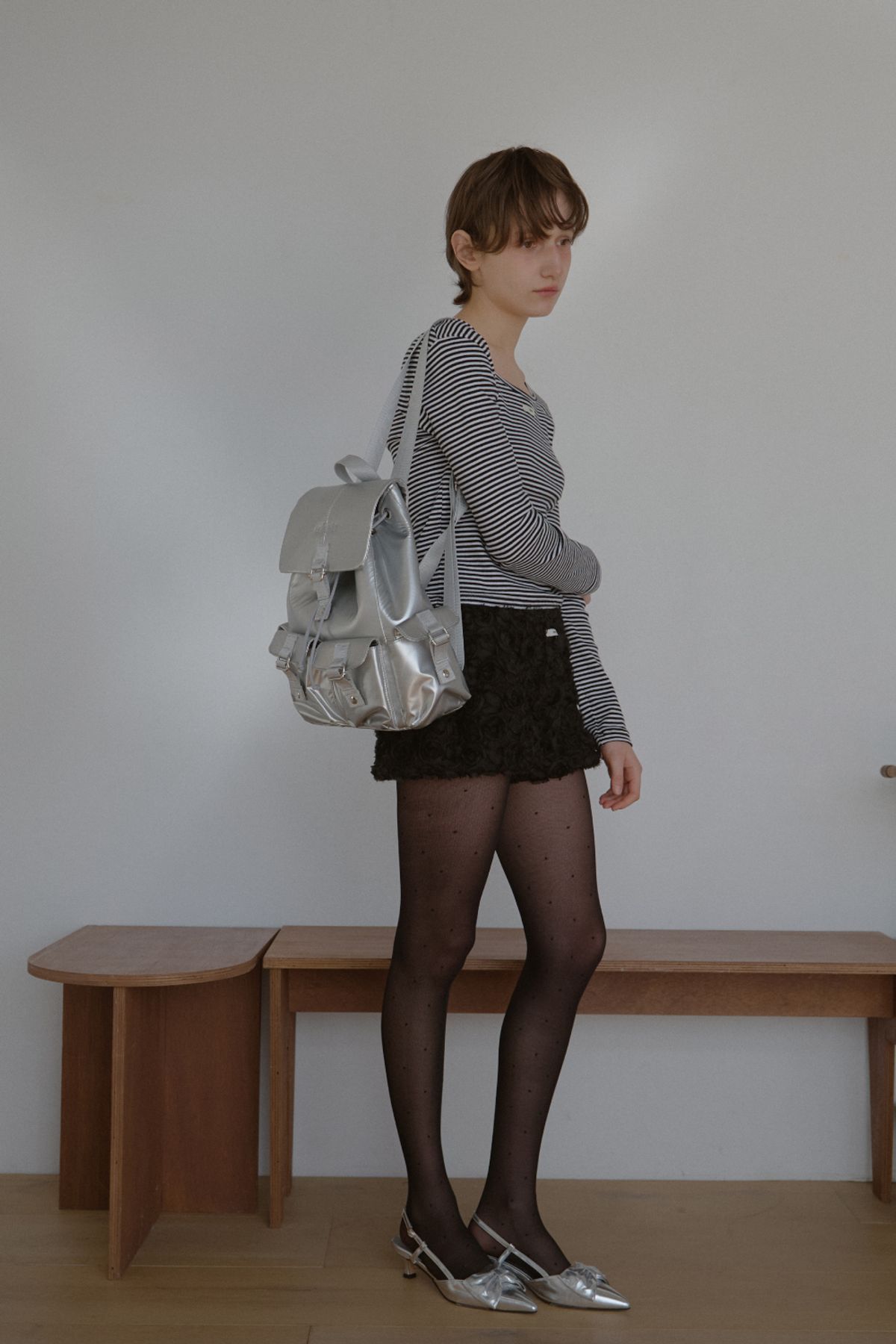 레터리(LETERIE) LETERIE POCKET BACKPACK_SILVER