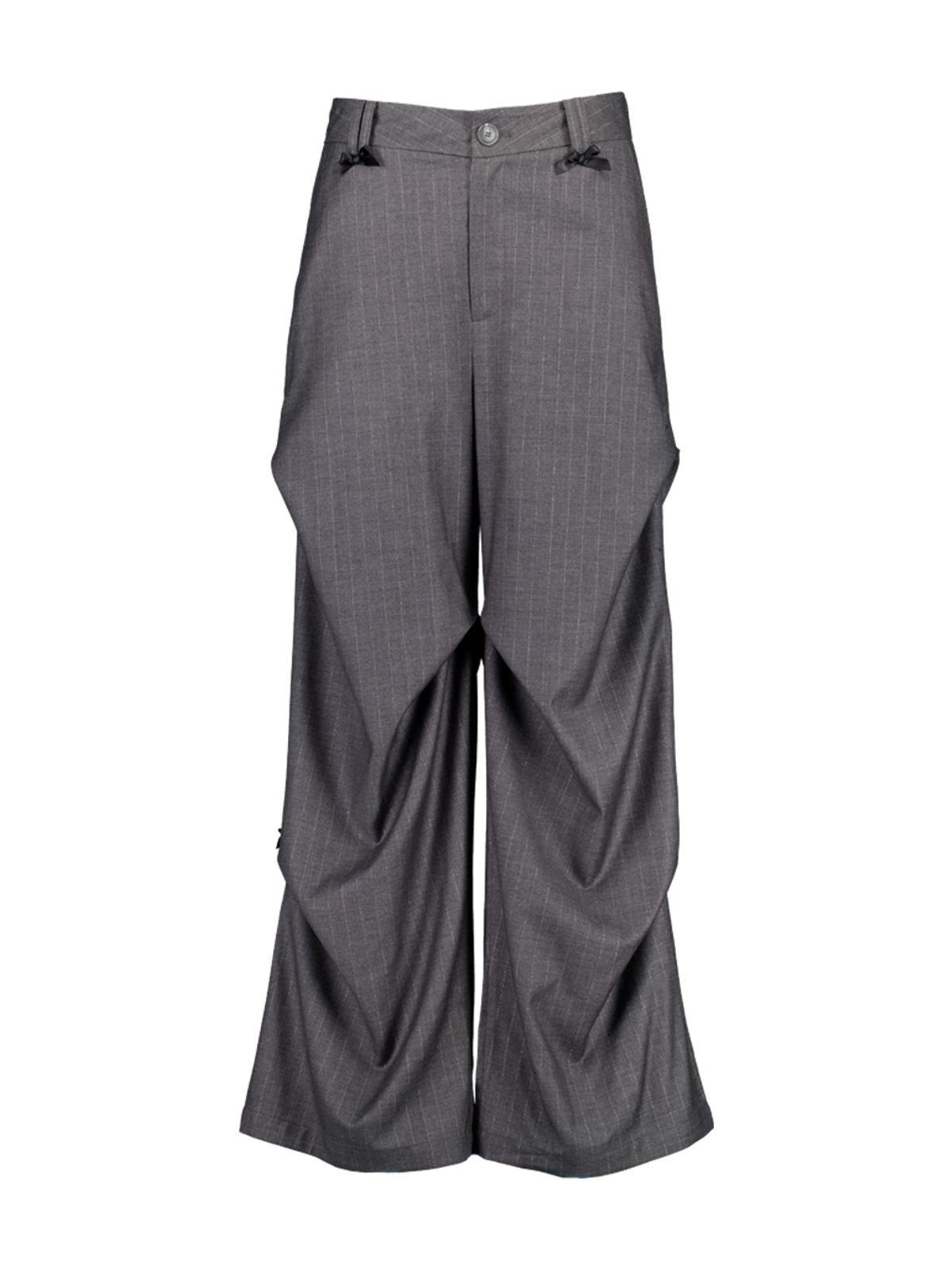 셋업이엑스이(SETUP-EXE) RIBBON STRIPE SLACKS / CHARCOAL