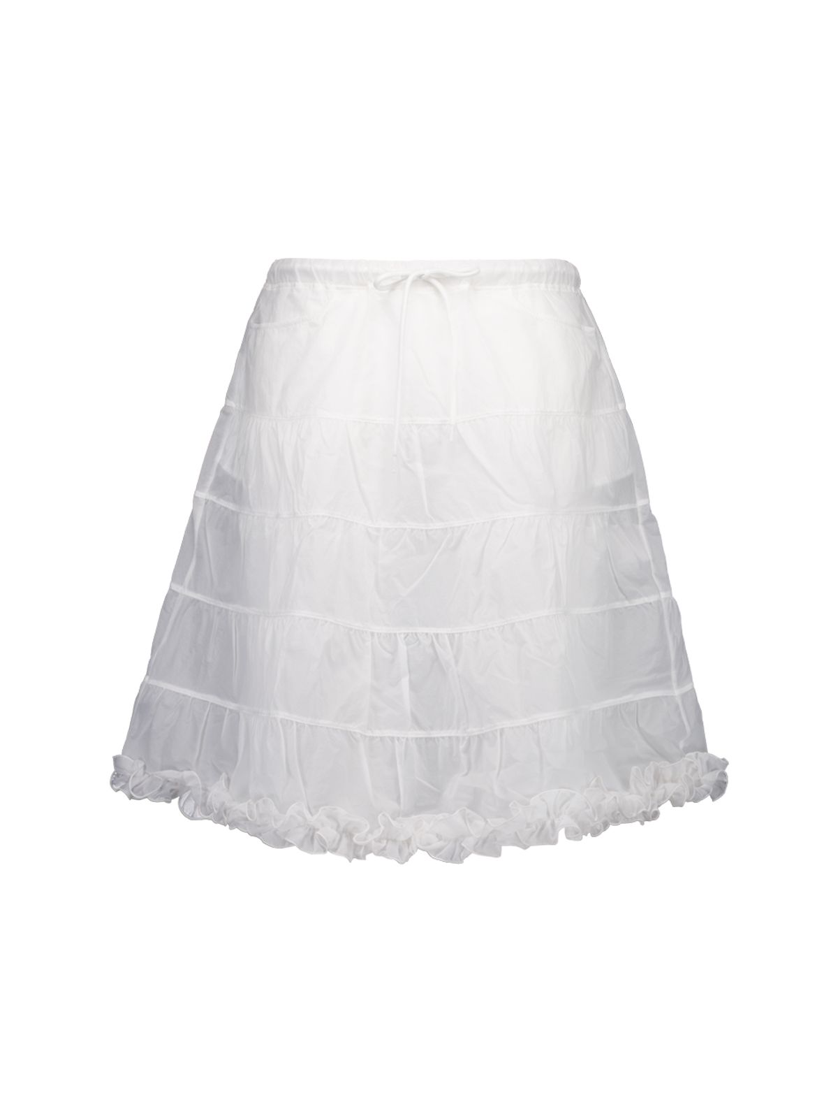 셋업이엑스이(SETUP-EXE) FRILL CANCAN SKIRT / WHITE