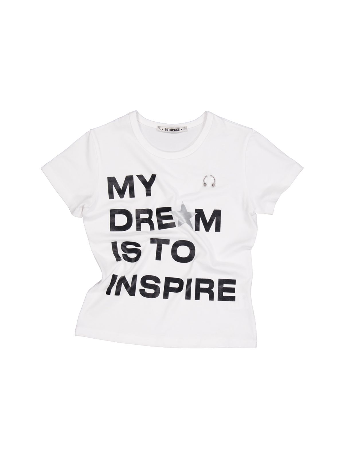 셋업이엑스이(SETUP-EXE) DREAM PIERCING TOP / WHITE