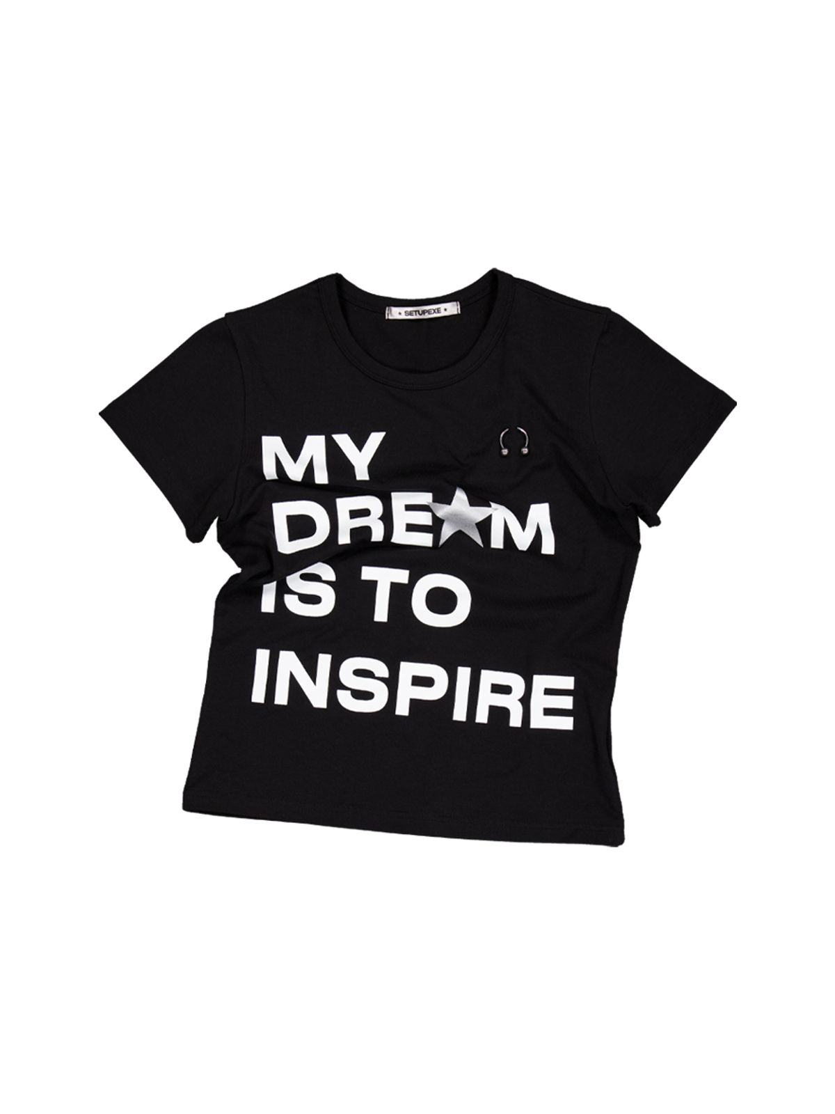셋업이엑스이(SETUP-EXE) DREAM PIERCING TOP / BLACK