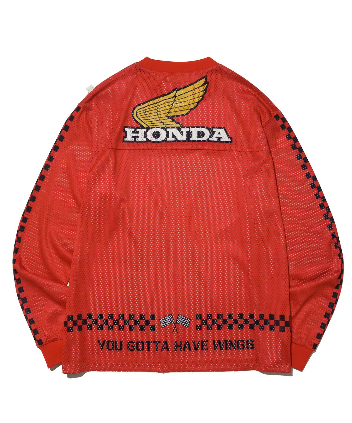 핍스 모터사이클(PHYPS MOTORCYCLE) [Archive line] Wing Logo Track Jersey Long Sleeve_Red