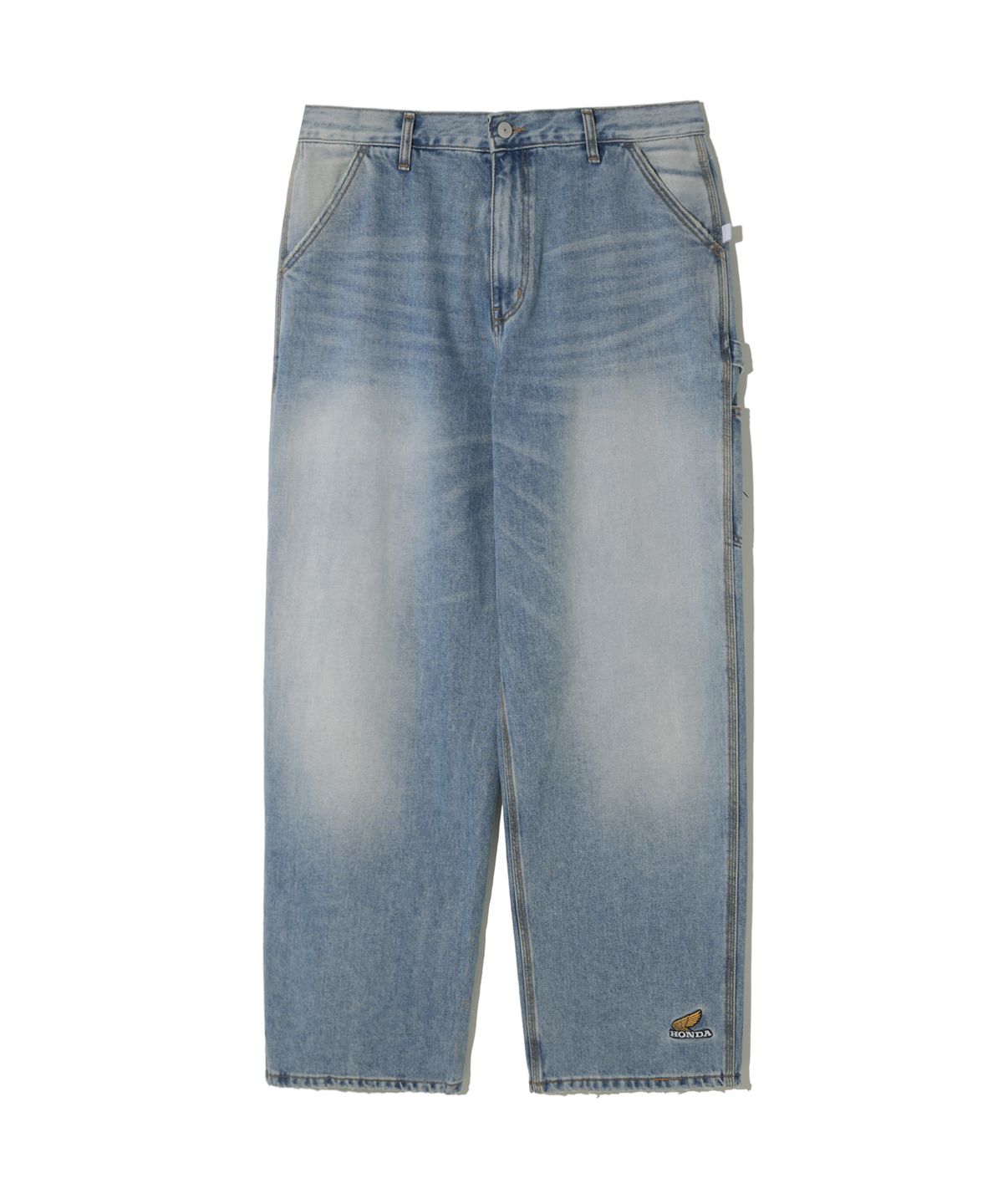 핍스 모터사이클(PHYPS MOTORCYCLE) [Archive line] Washed Denim Pants_Blue