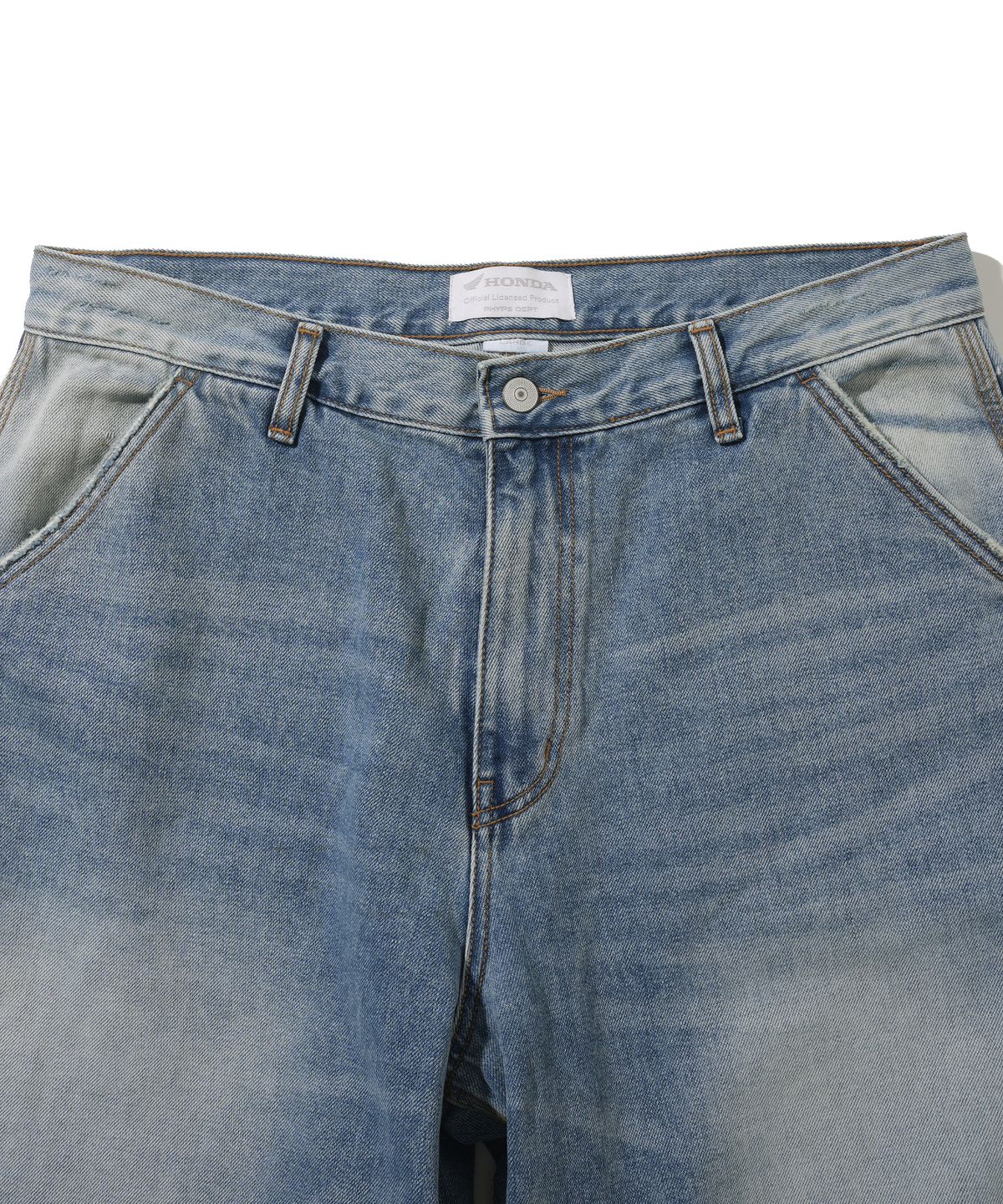핍스 모터사이클(PHYPS MOTORCYCLE) [Archive line] Washed Denim Pants_Blue