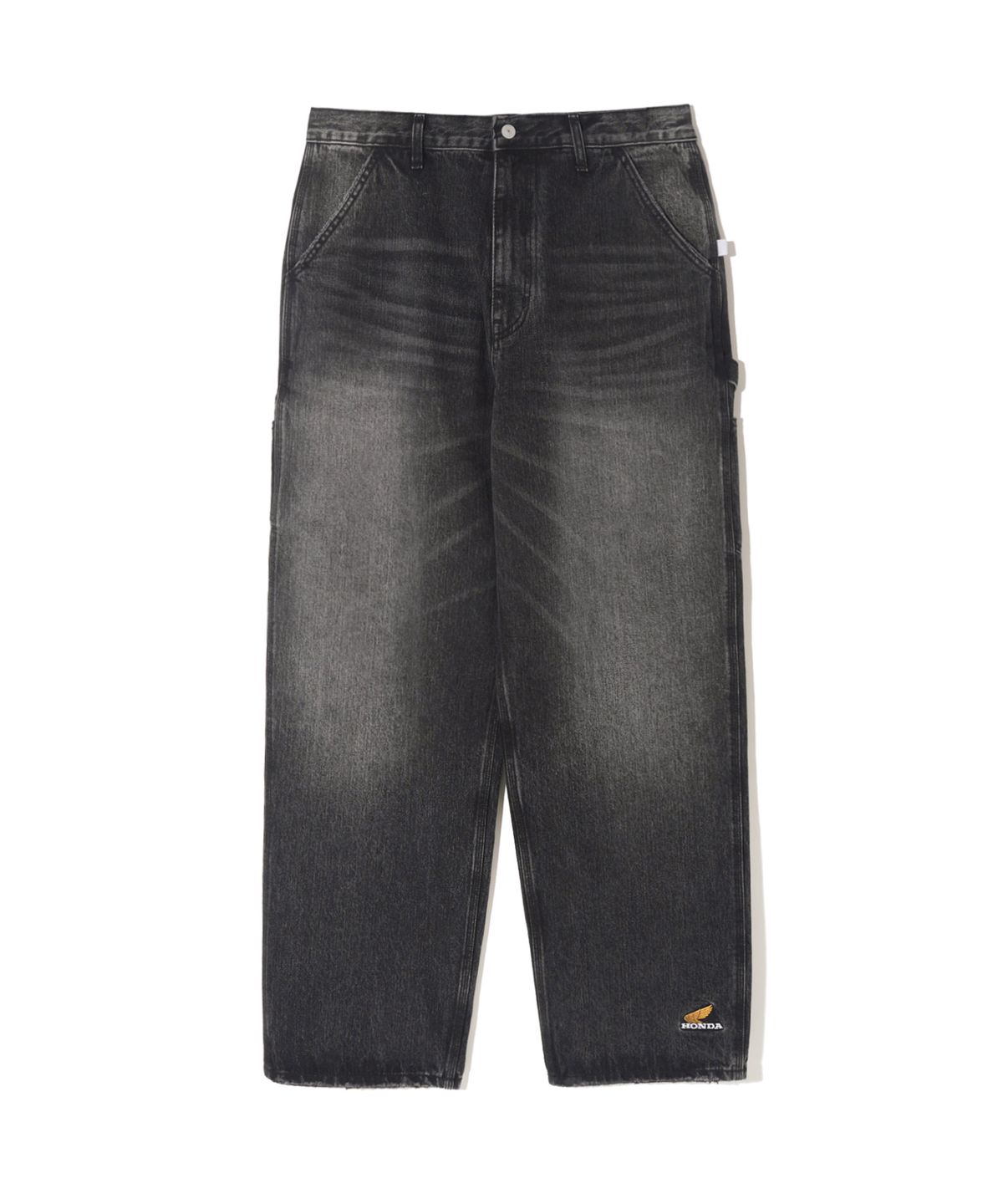 핍스 모터사이클(PHYPS MOTORCYCLE) [Archive line] Washed Denim Pants_Black