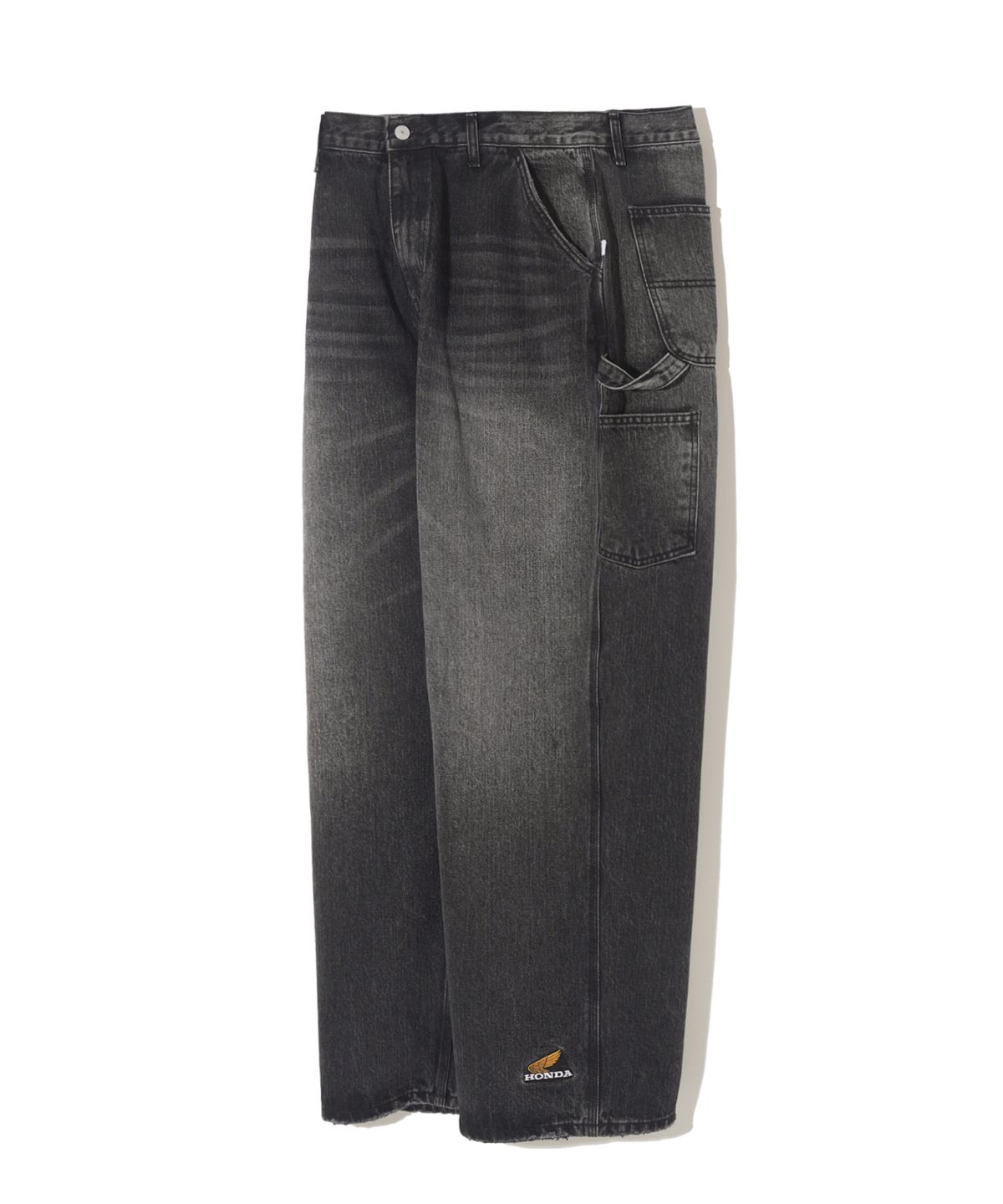핍스 모터사이클(PHYPS MOTORCYCLE) [Archive line] Washed Denim Pants_Black