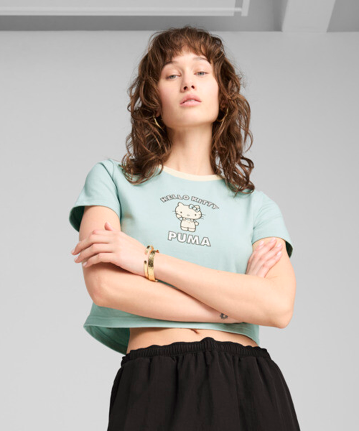 푸마(PUMA) 푸마 x 헬로키티 그래픽 베이비 티 - 모던미스트 / 631613-67
