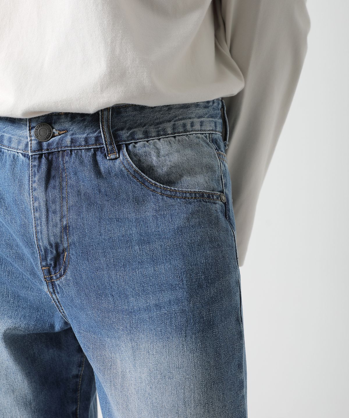 지크립(GCLIP) 내추럴 블루 일자 청바지