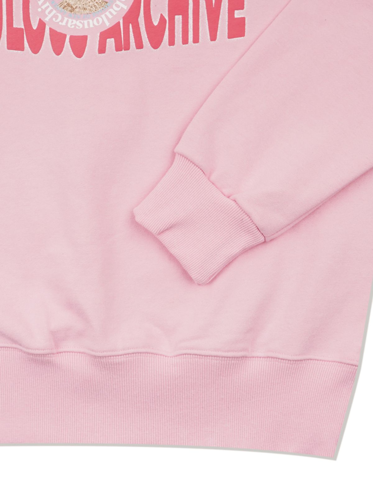 라 메종 스튜디오(LA MAISON STUDIO) UNISEX 베어프렌즈 빅로고 레귤러핏 맨투맨 핑크(FCF1TS325M)