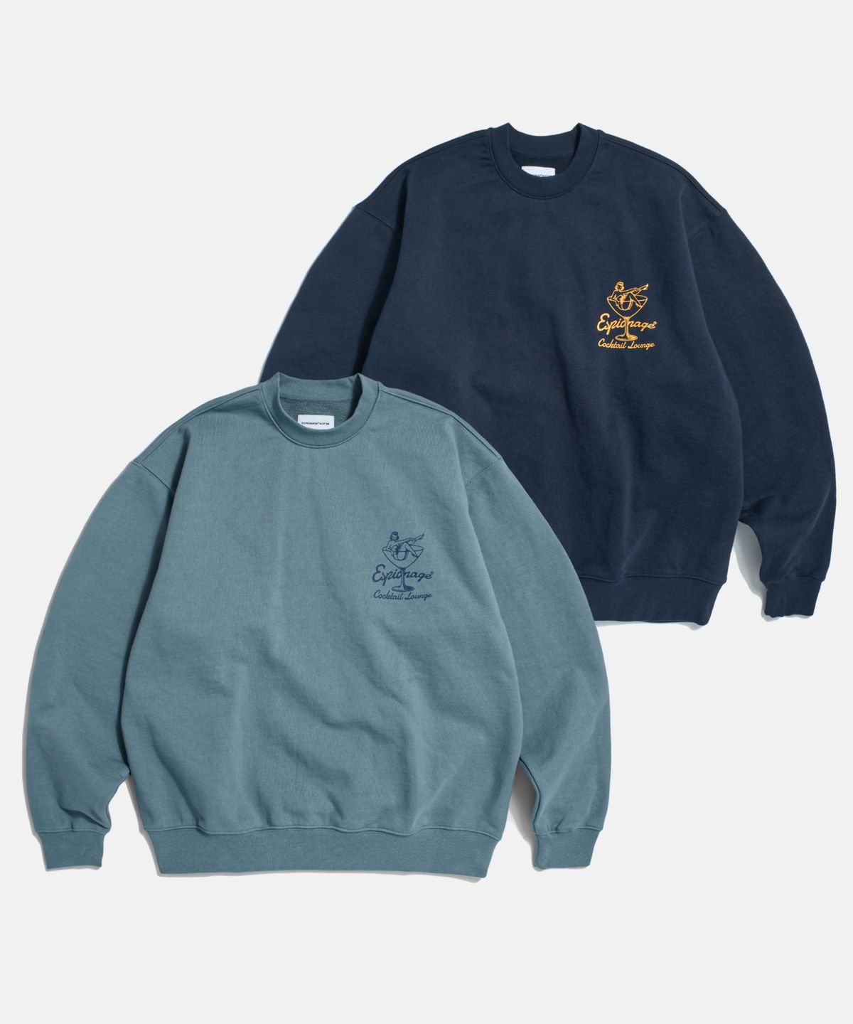 에스피오나지(ESPIONAGE) Cocktail Lounge Heavyweight Sweatshirt Navy
