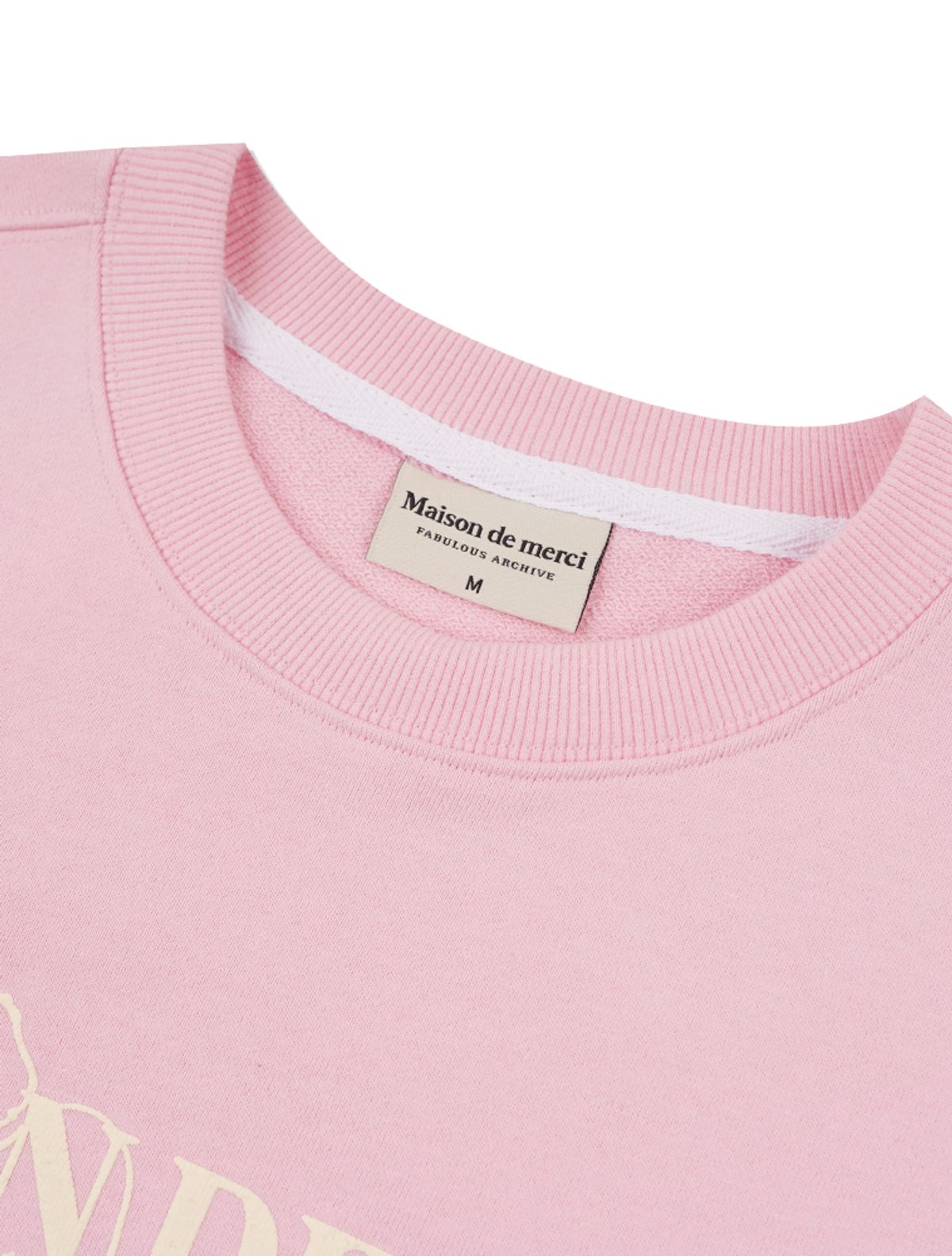 라 메종 스튜디오(LA MAISON STUDIO) UNISEX 로즈 엠보 블러 레귤러핏 맨투맨 핑크(FCF1TS328M)