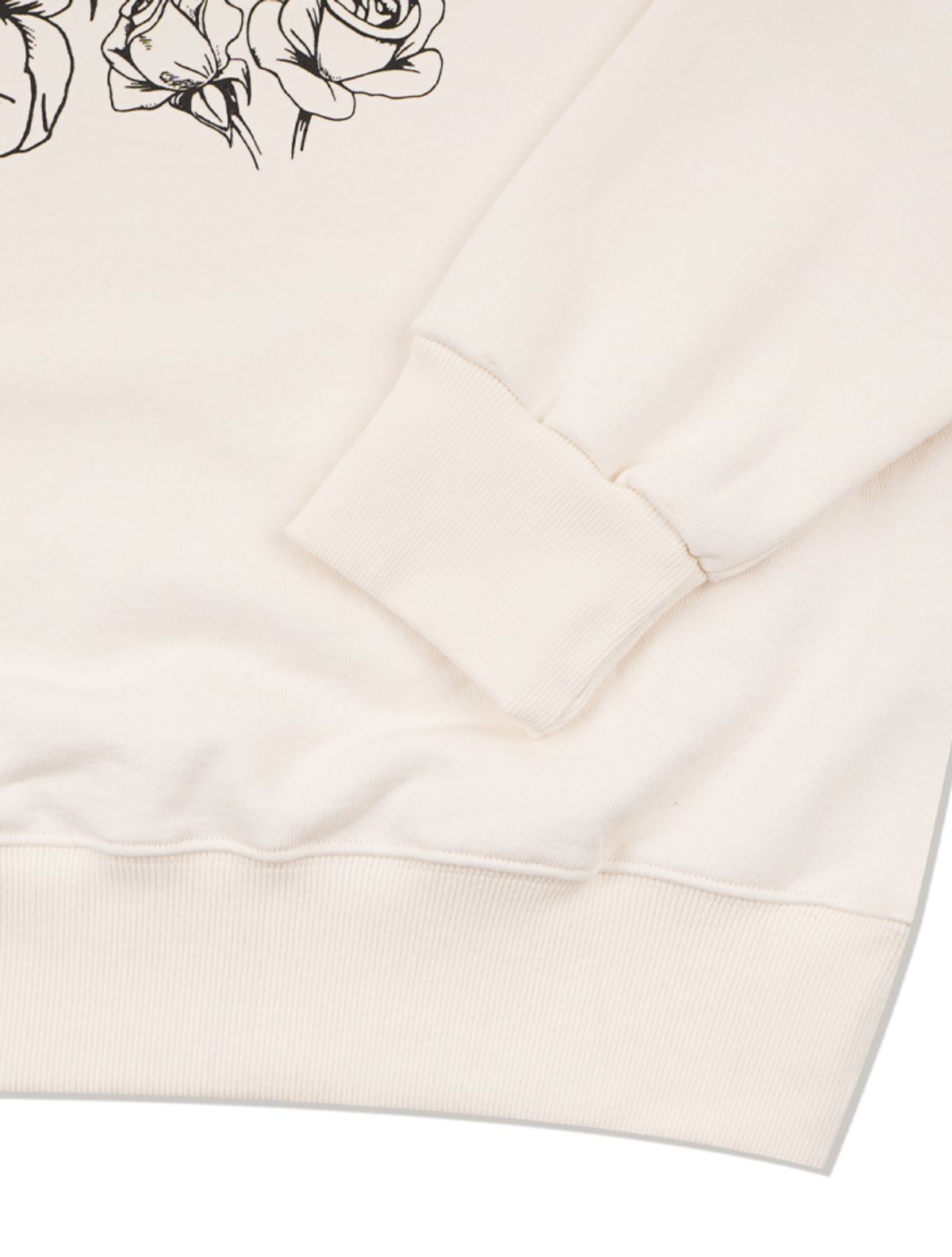 라 메종 스튜디오(LA MAISON STUDIO) UNISEX 로즈 엠보 블러 레귤러핏 맨투맨 크림(FCF1TS328M)