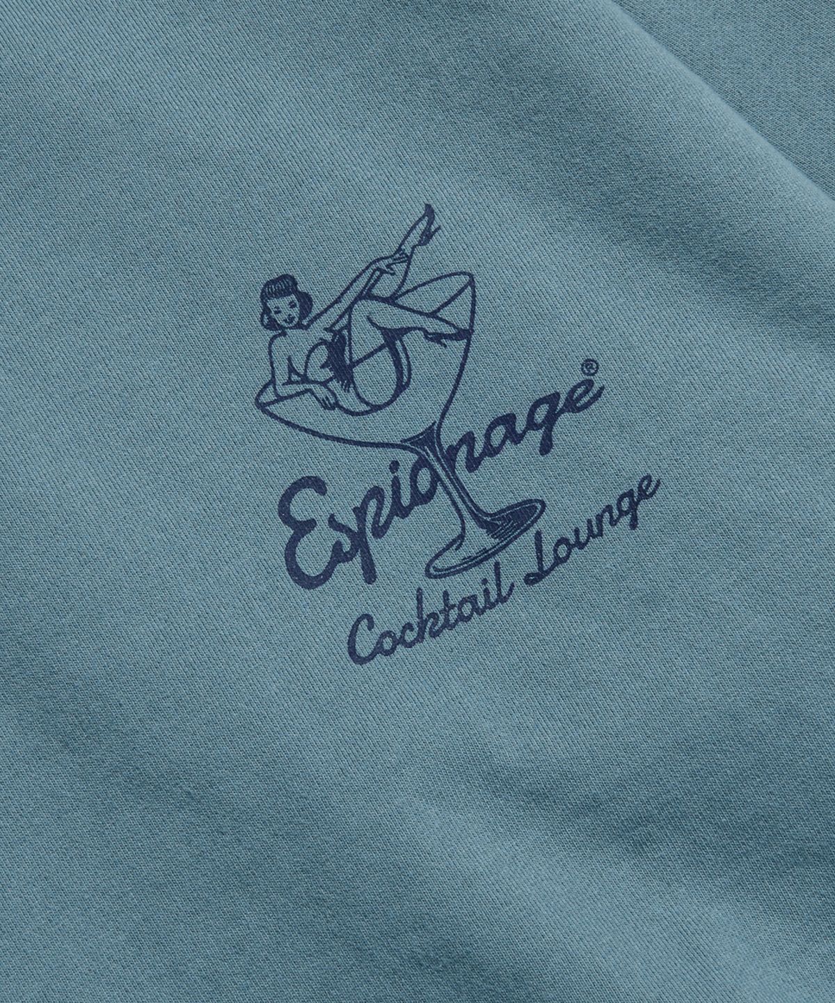 에스피오나지(ESPIONAGE) Cocktail Lounge Heavyweight Sweatshirt Vintage Blue