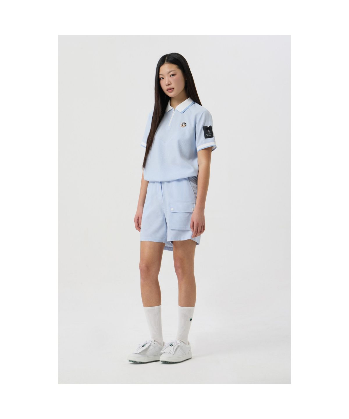 골든베어(GOLDEN BEAR) (WOMEN) Seersucker Shorts_G5PAM25311BUX