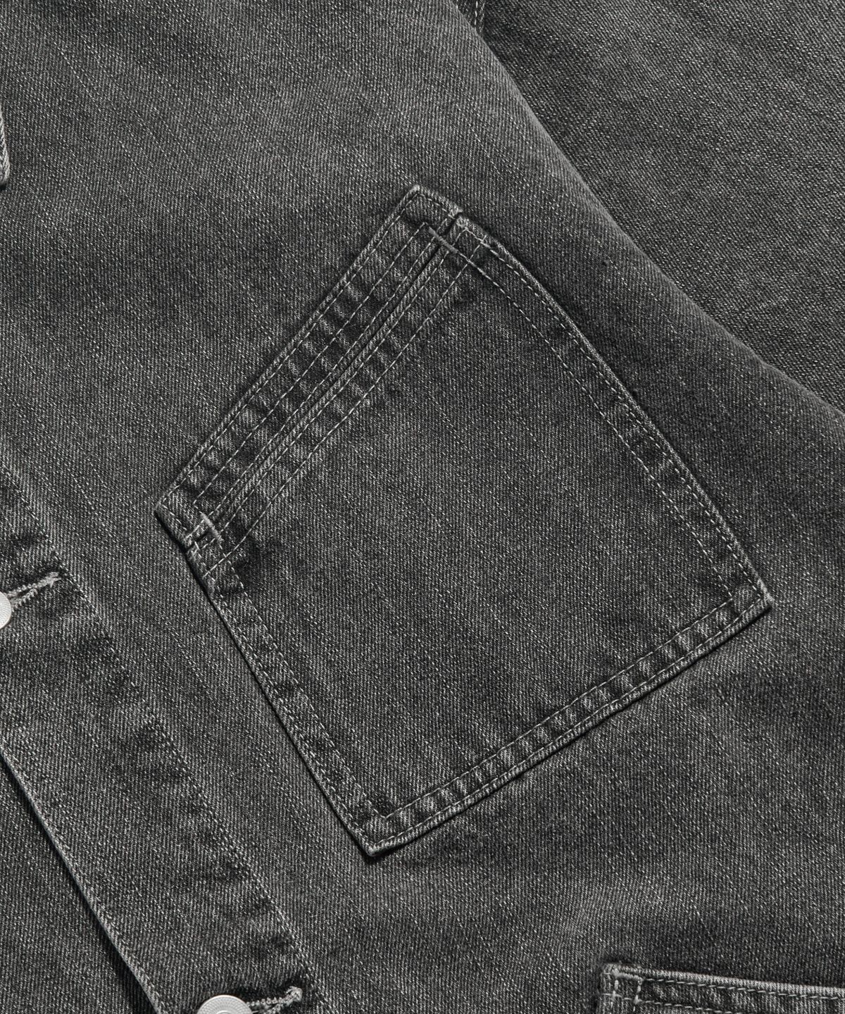 에스피오나지(ESPIONAGE) 91 Denim Trucker Jacket Light Black